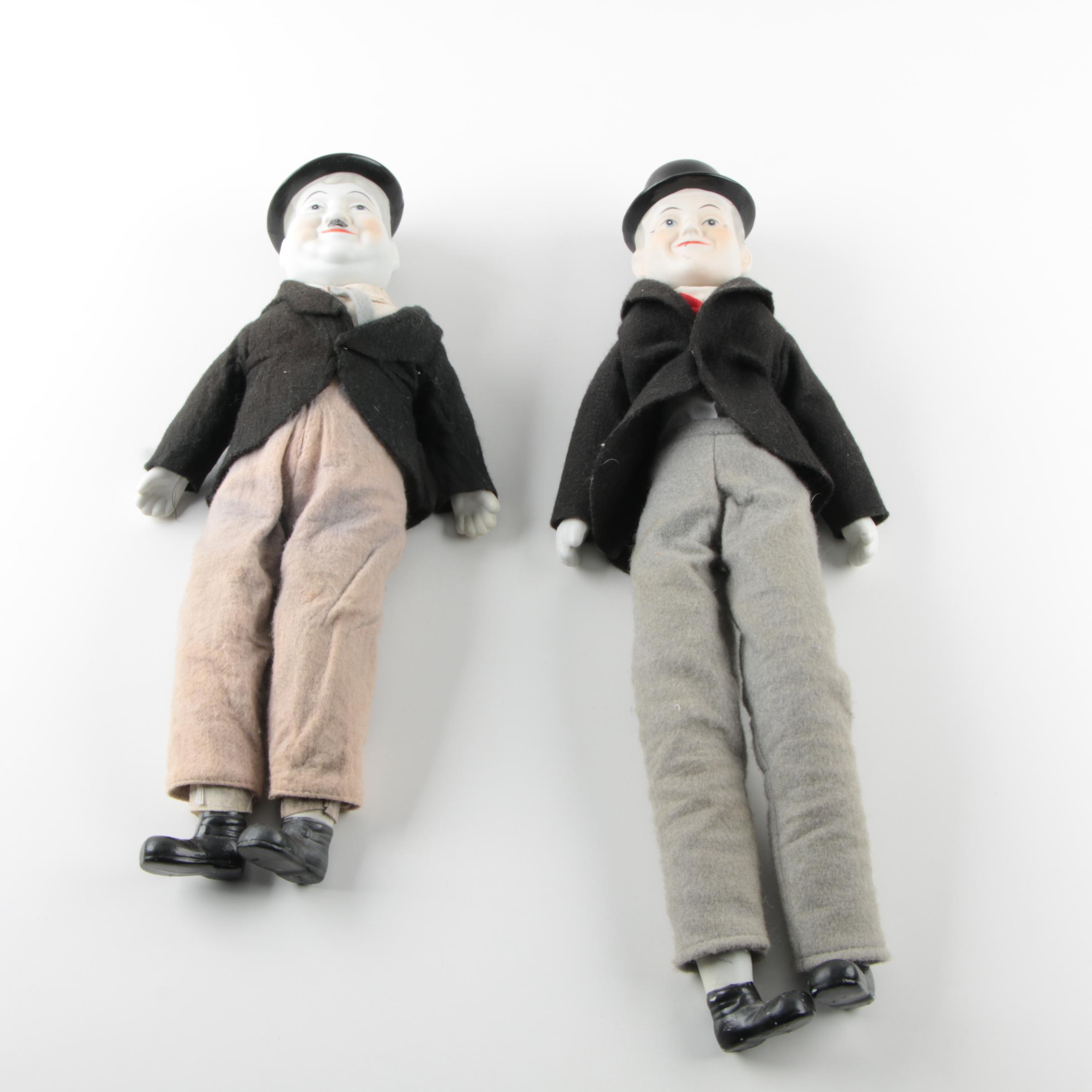 Vintage "Laurel and Hardy" Porcelain Dolls