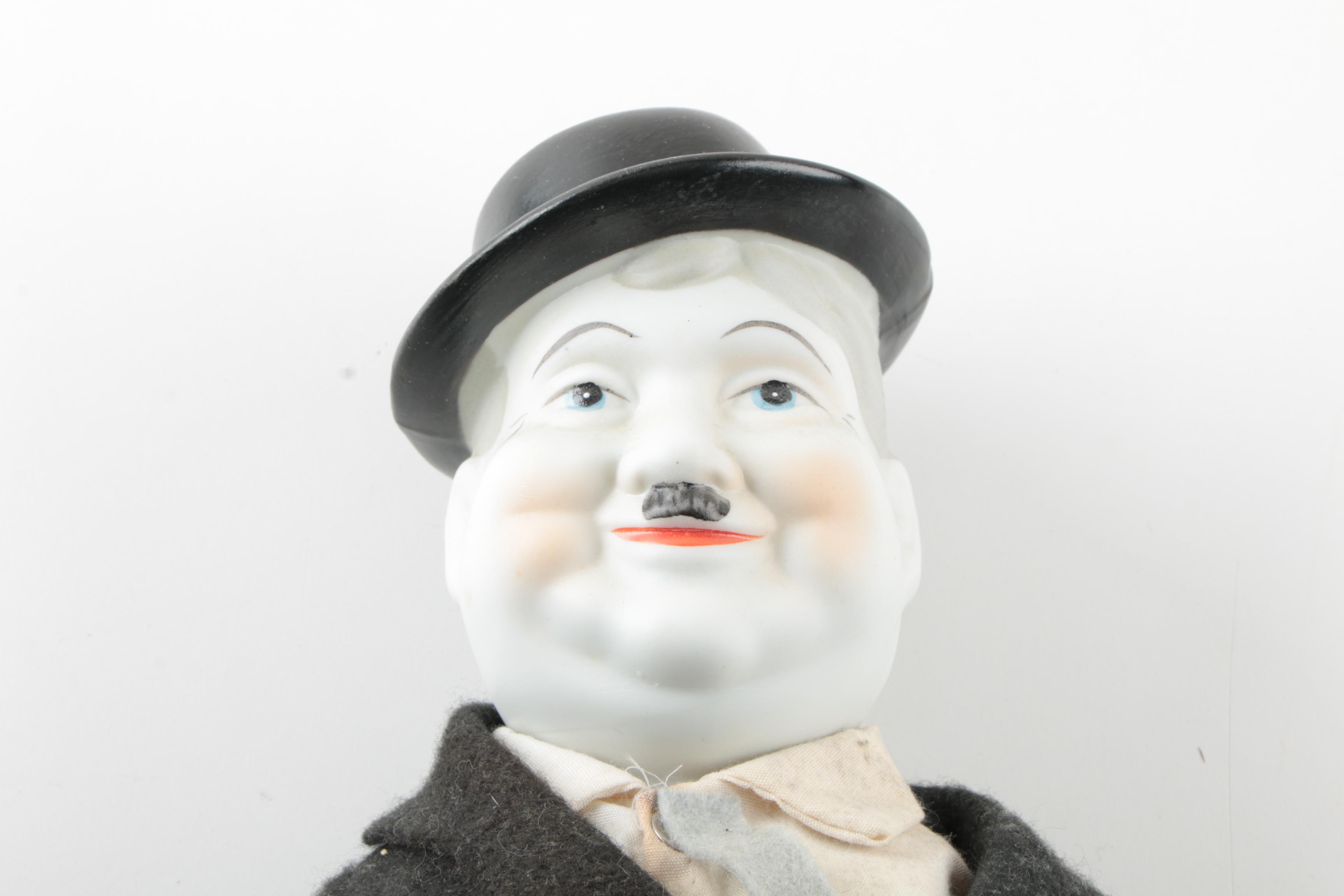 Vintage "Laurel and Hardy" Porcelain Dolls