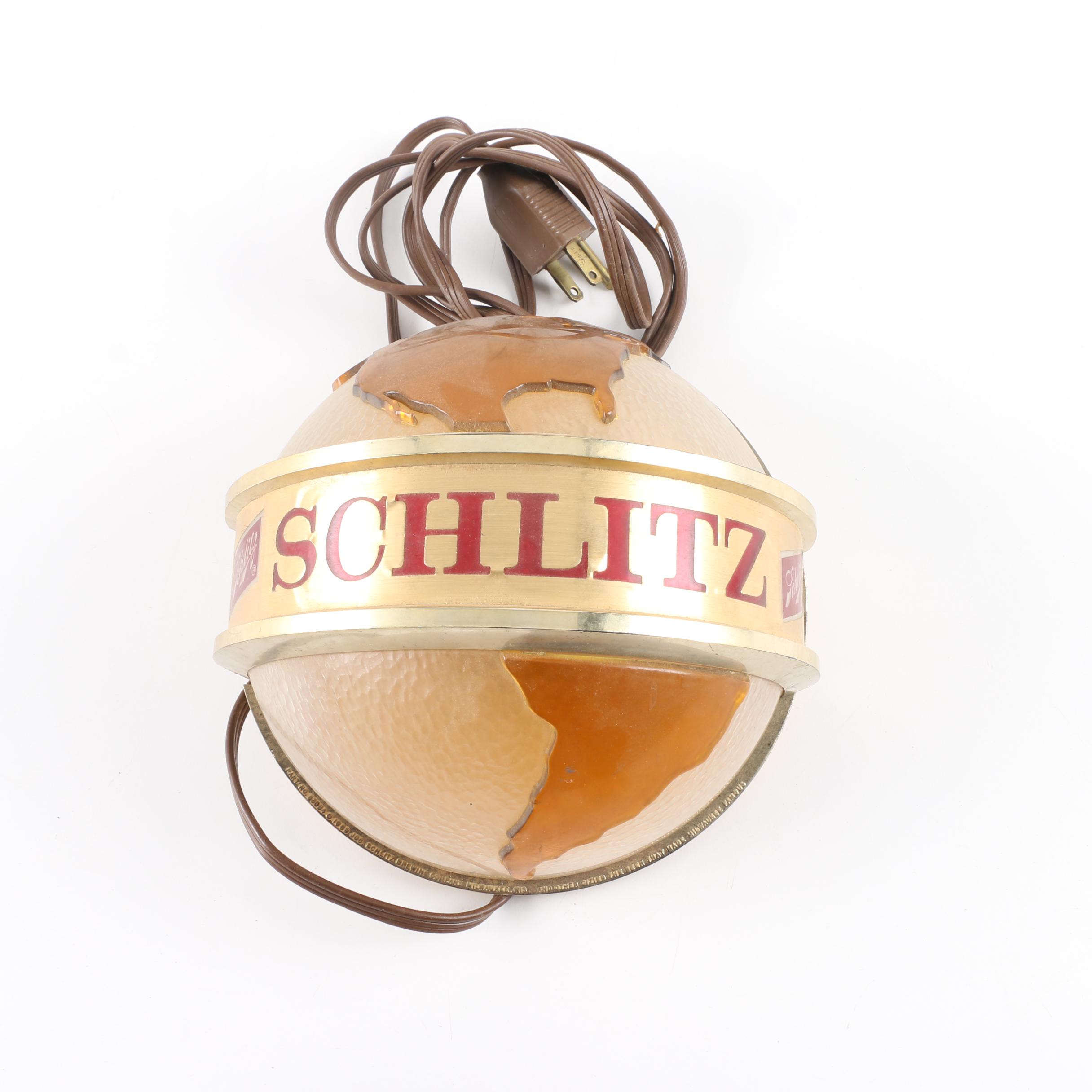 Schlitz Globe Advertising Light