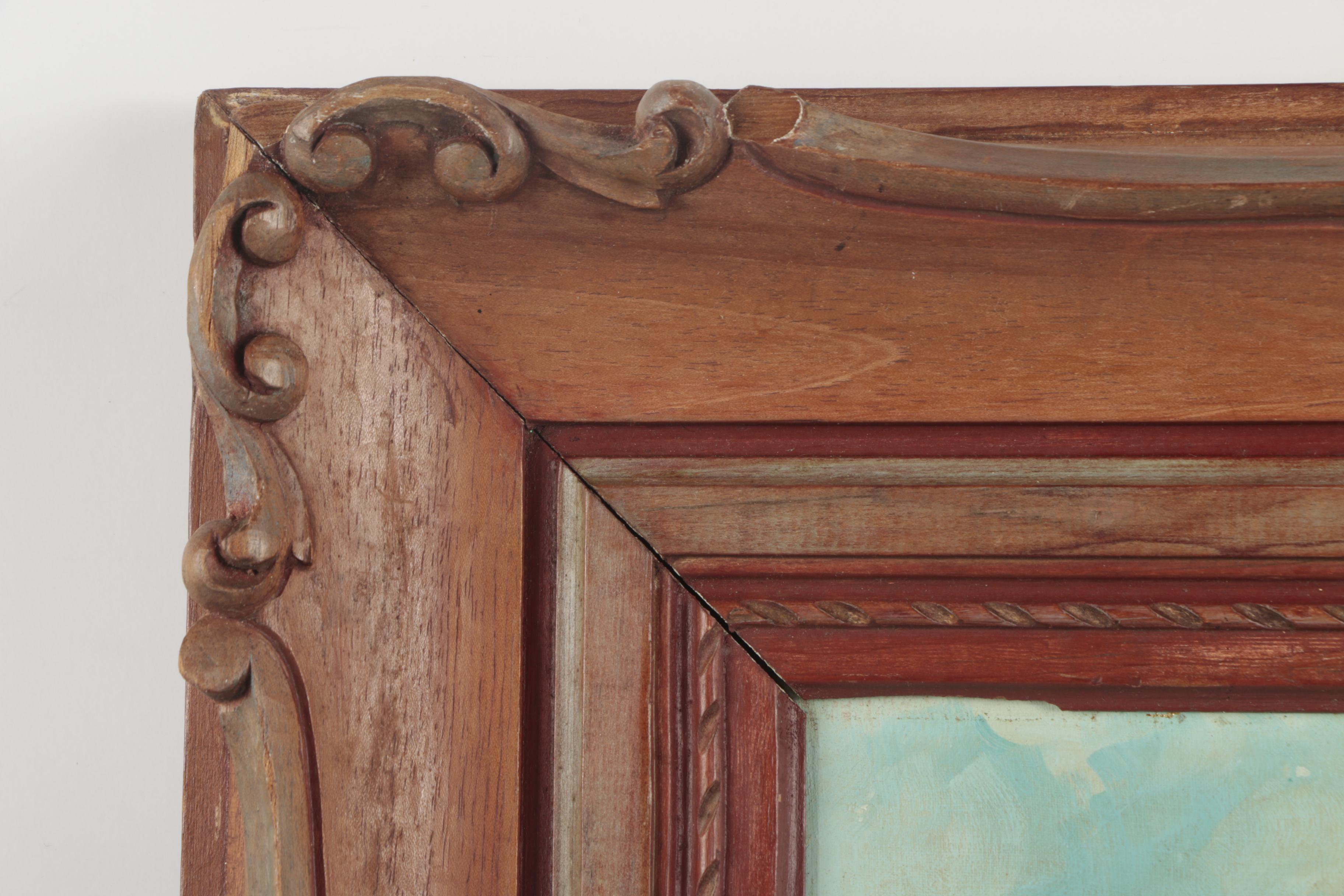 Oil Painting of a Village Square