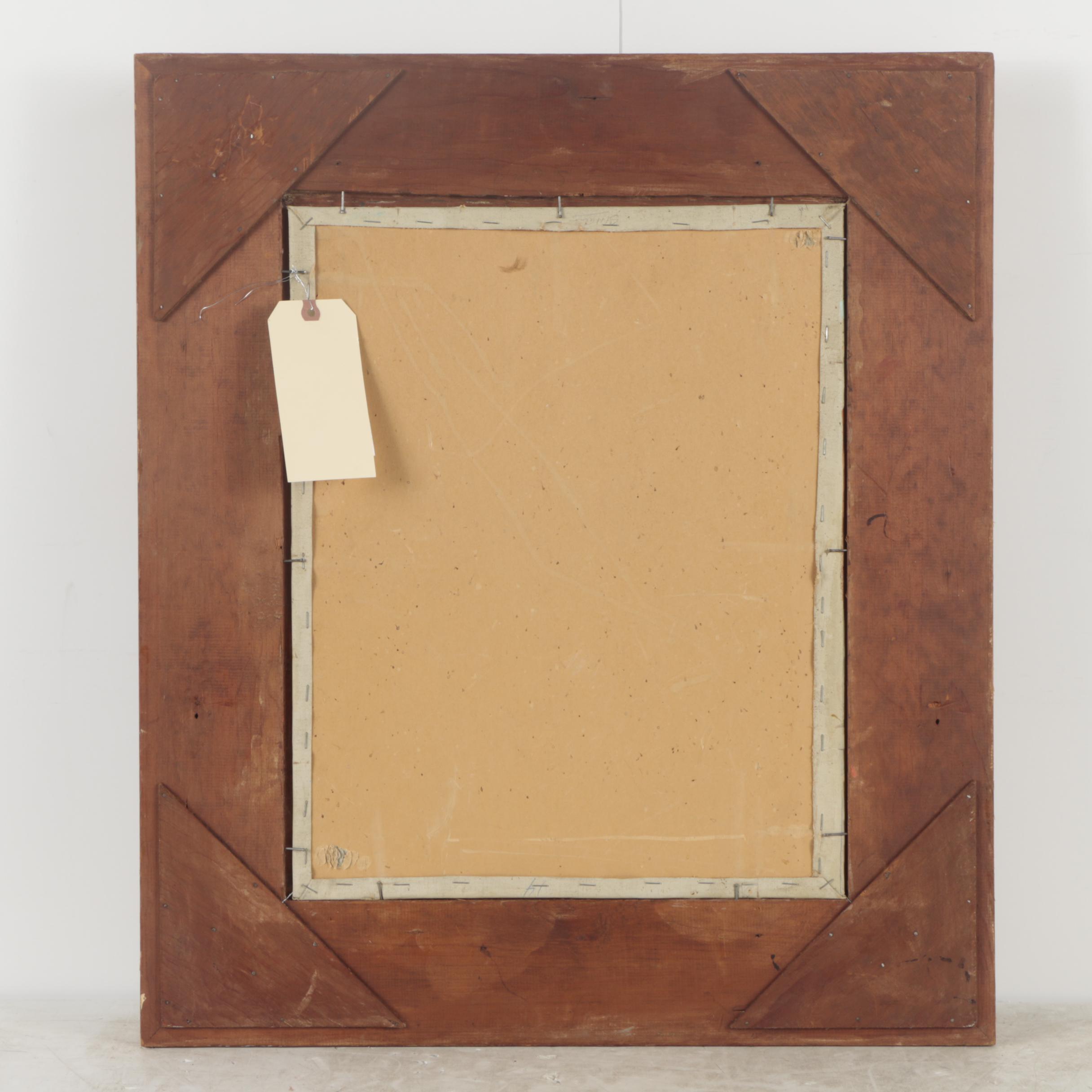 Oil Painting of a Village Square