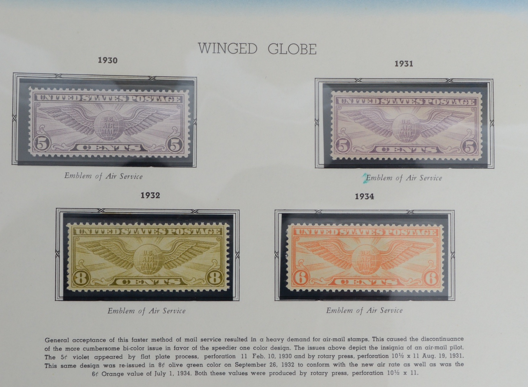 United States Air Mail Stamp Collection