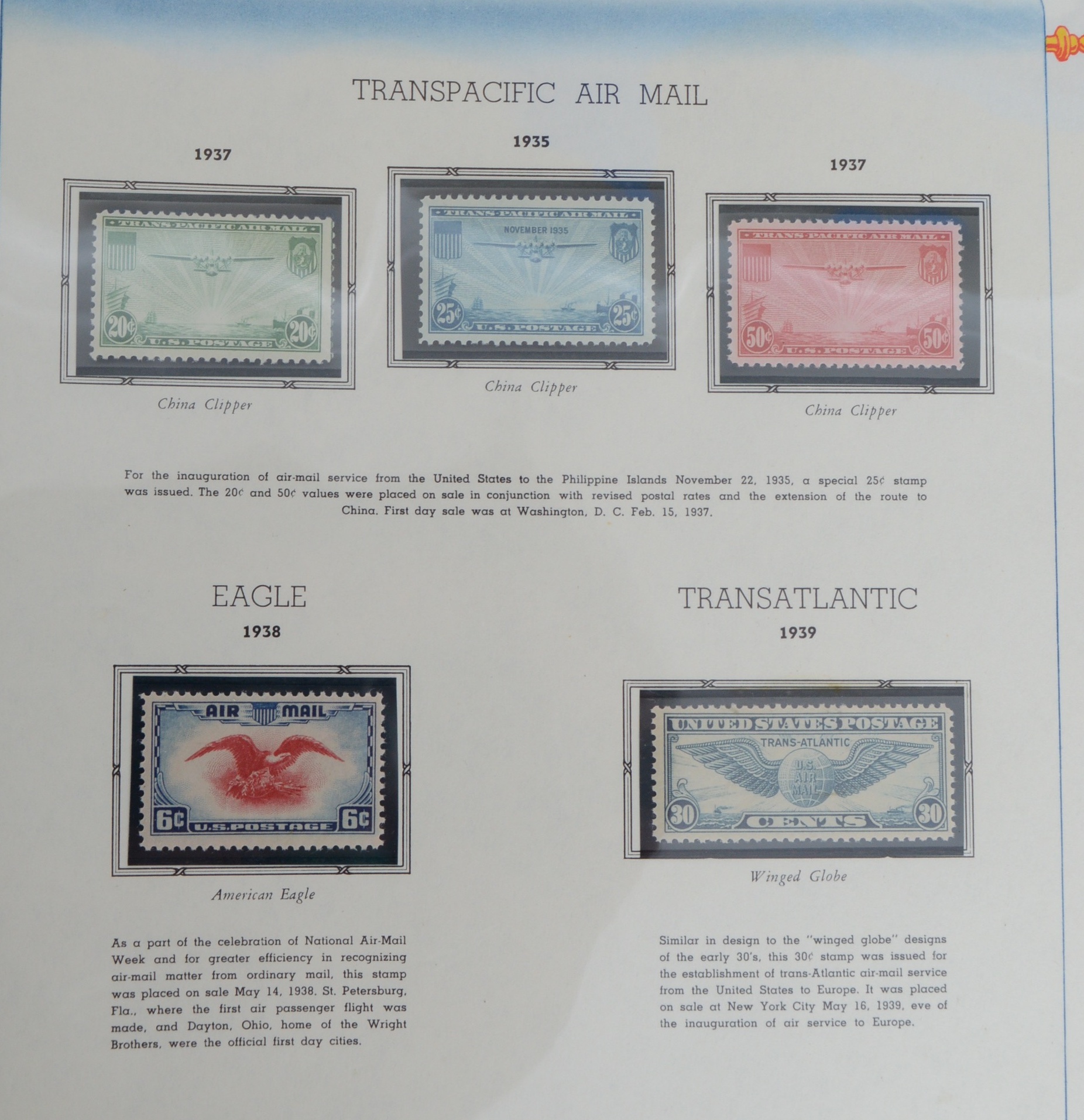 United States Air Mail Stamp Collection