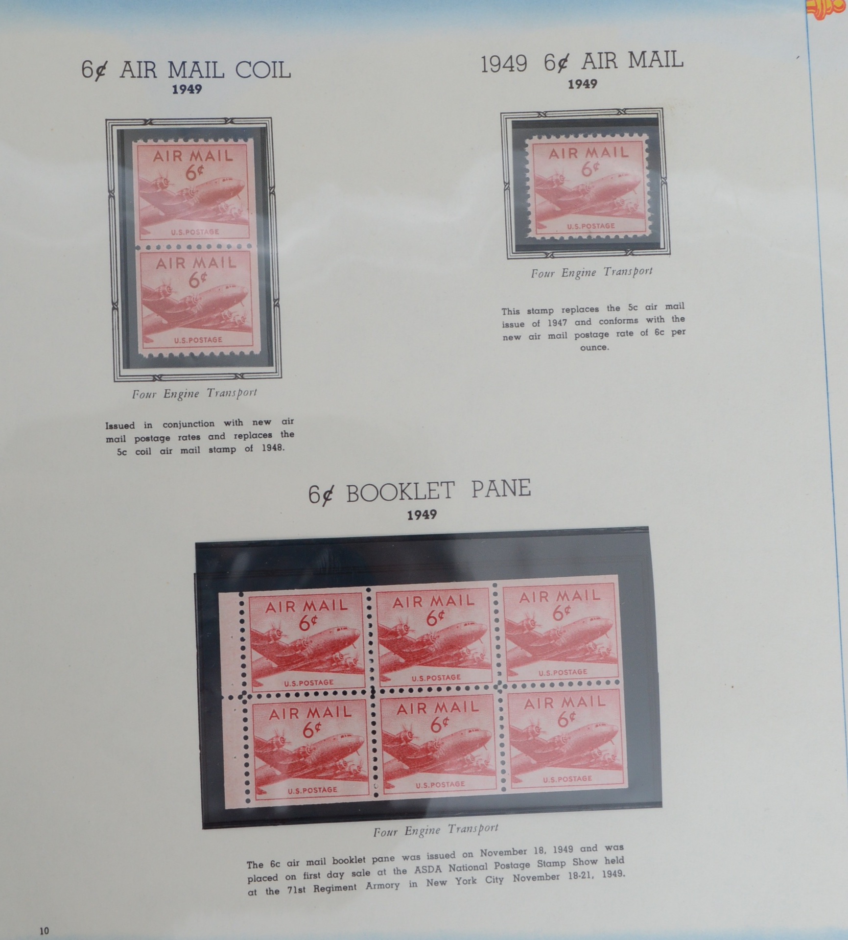 United States Air Mail Stamp Collection