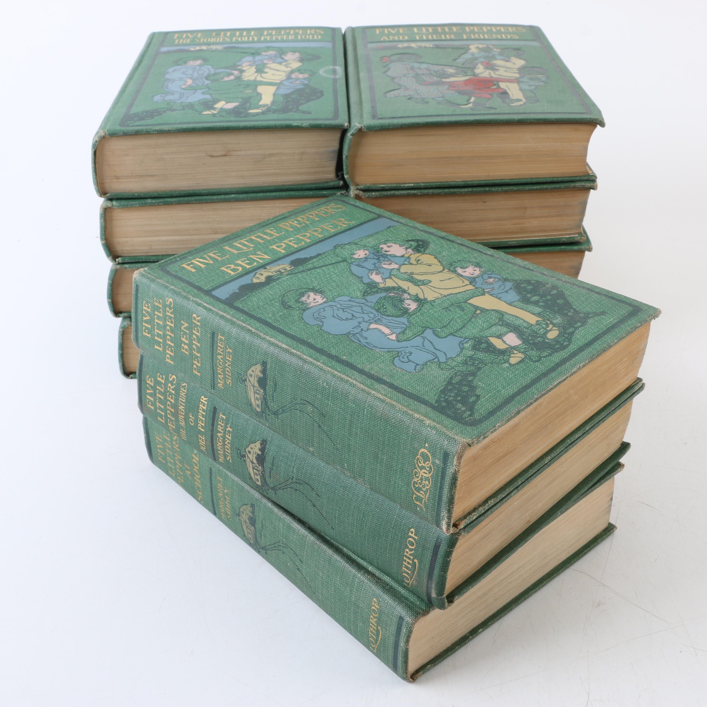 Eleven Antique Margaret Sidney "Five Little Peppers" Series Books