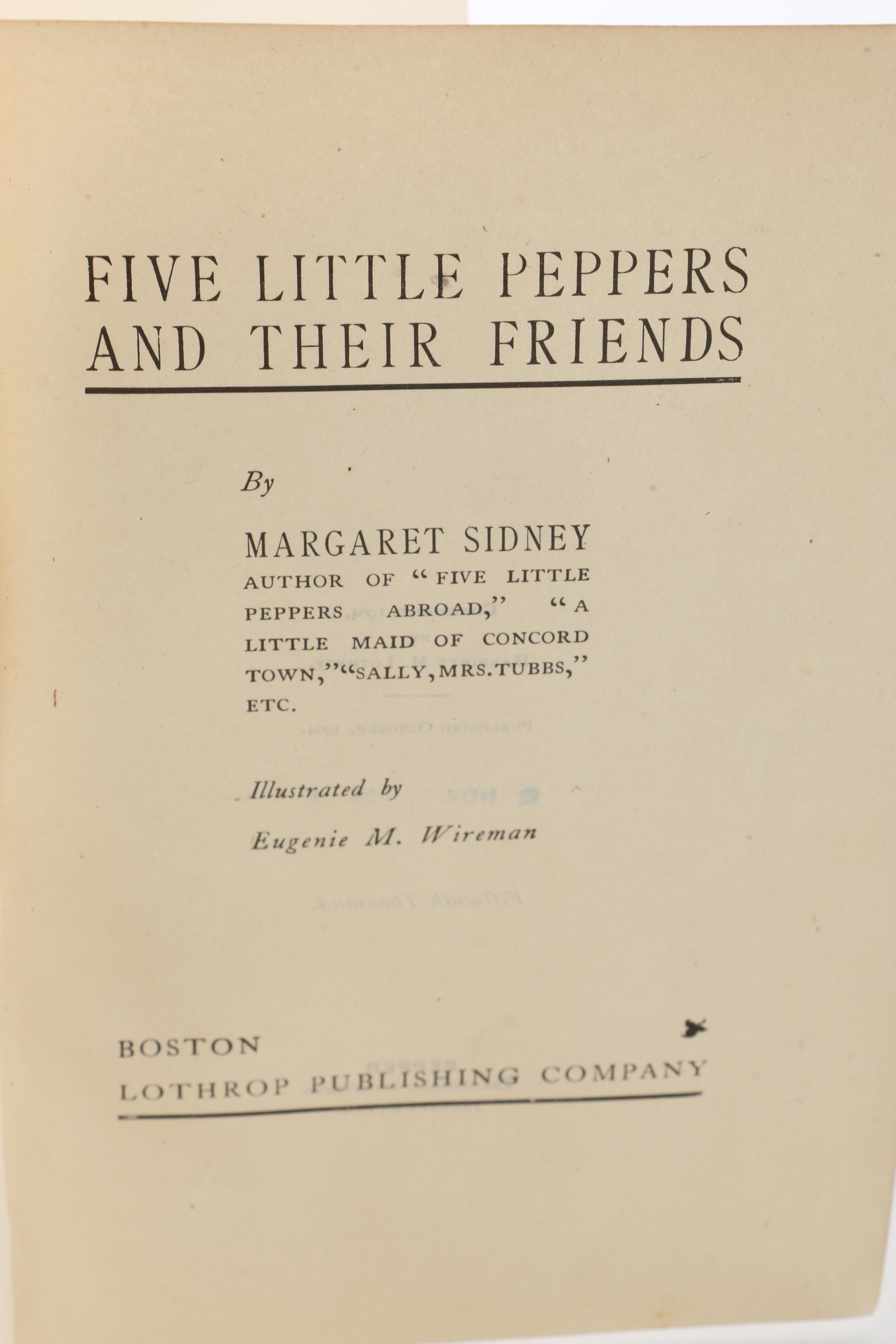 Eleven Antique Margaret Sidney "Five Little Peppers" Series Books