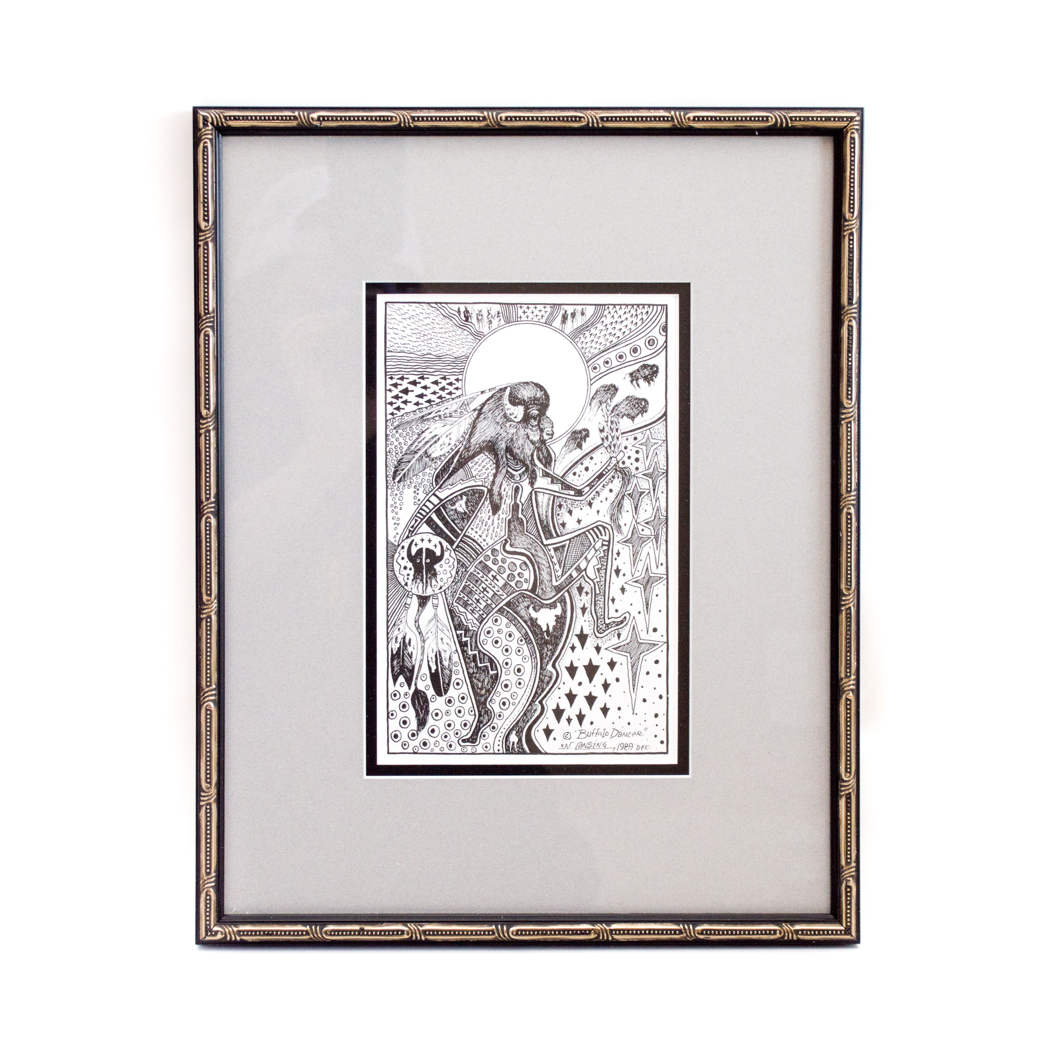 Norman Lansing Planographic Print "Buffalo Dancer"