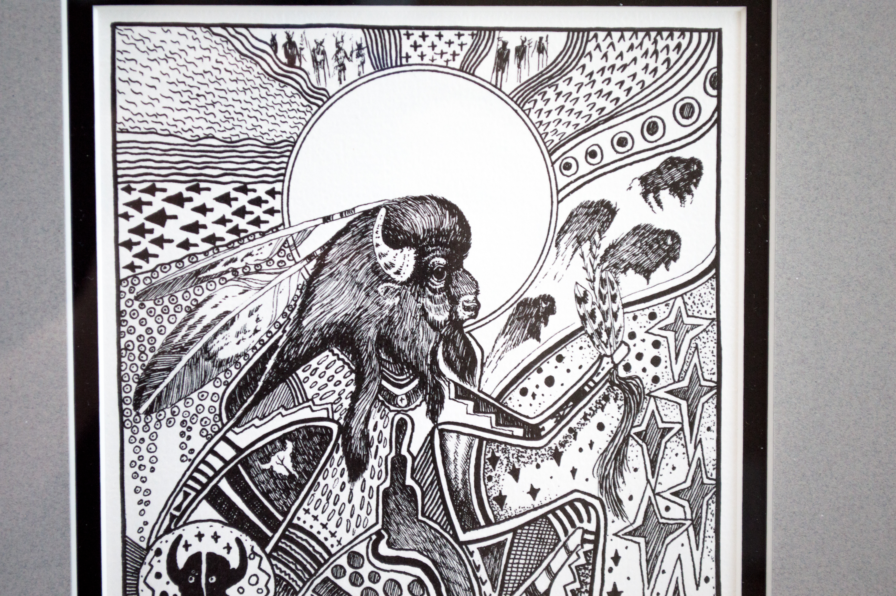 Norman Lansing Planographic Print "Buffalo Dancer"