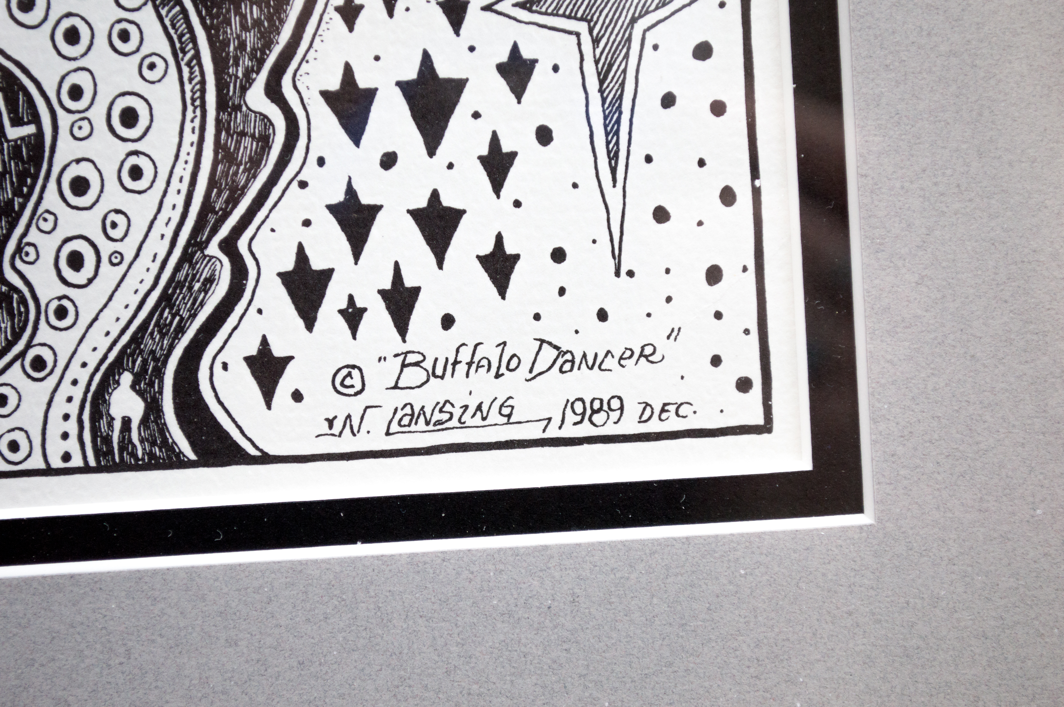 Norman Lansing Planographic Print "Buffalo Dancer"