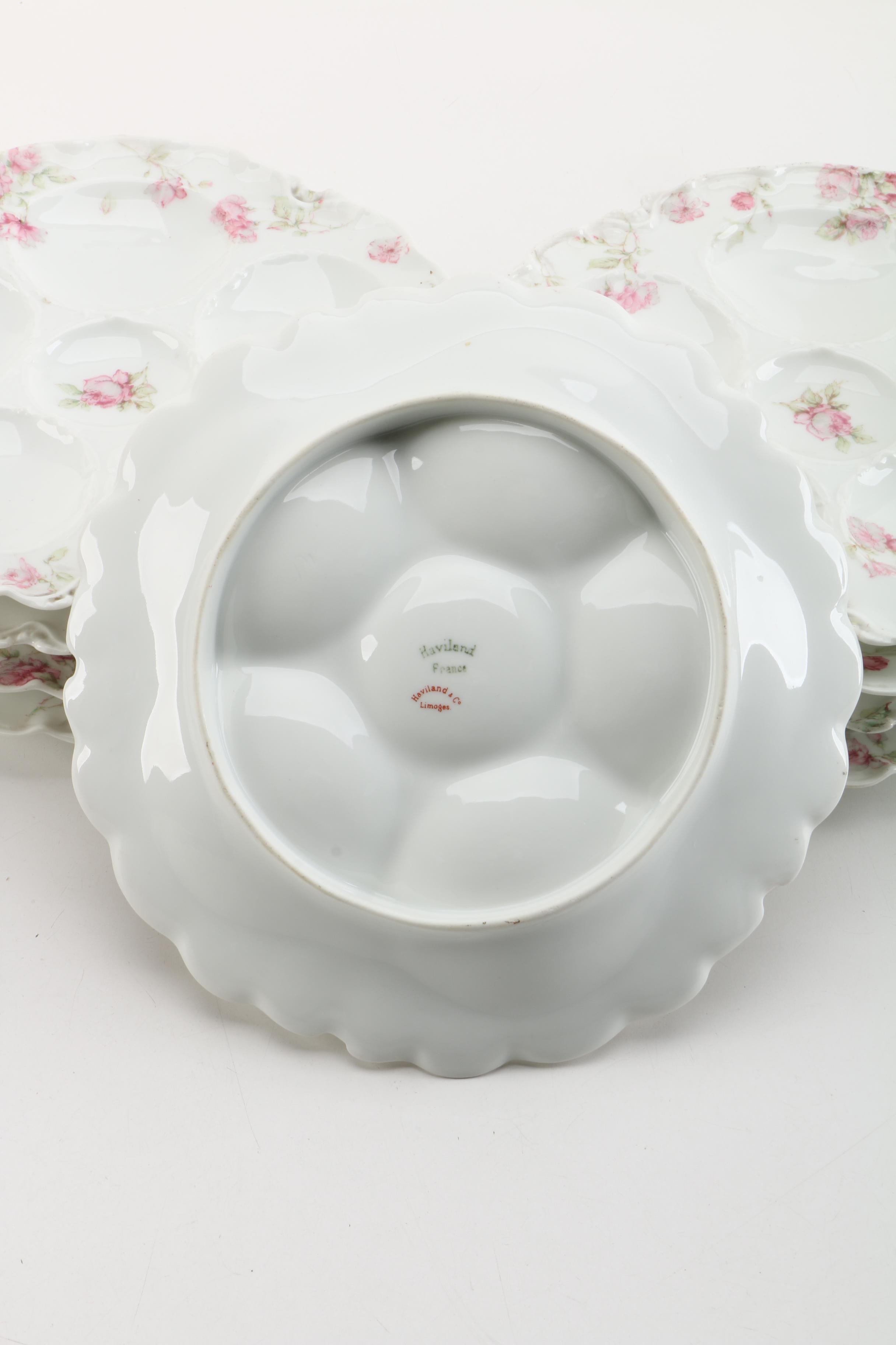 Haviland & Co. Limoges Porcelain Oyster Plates