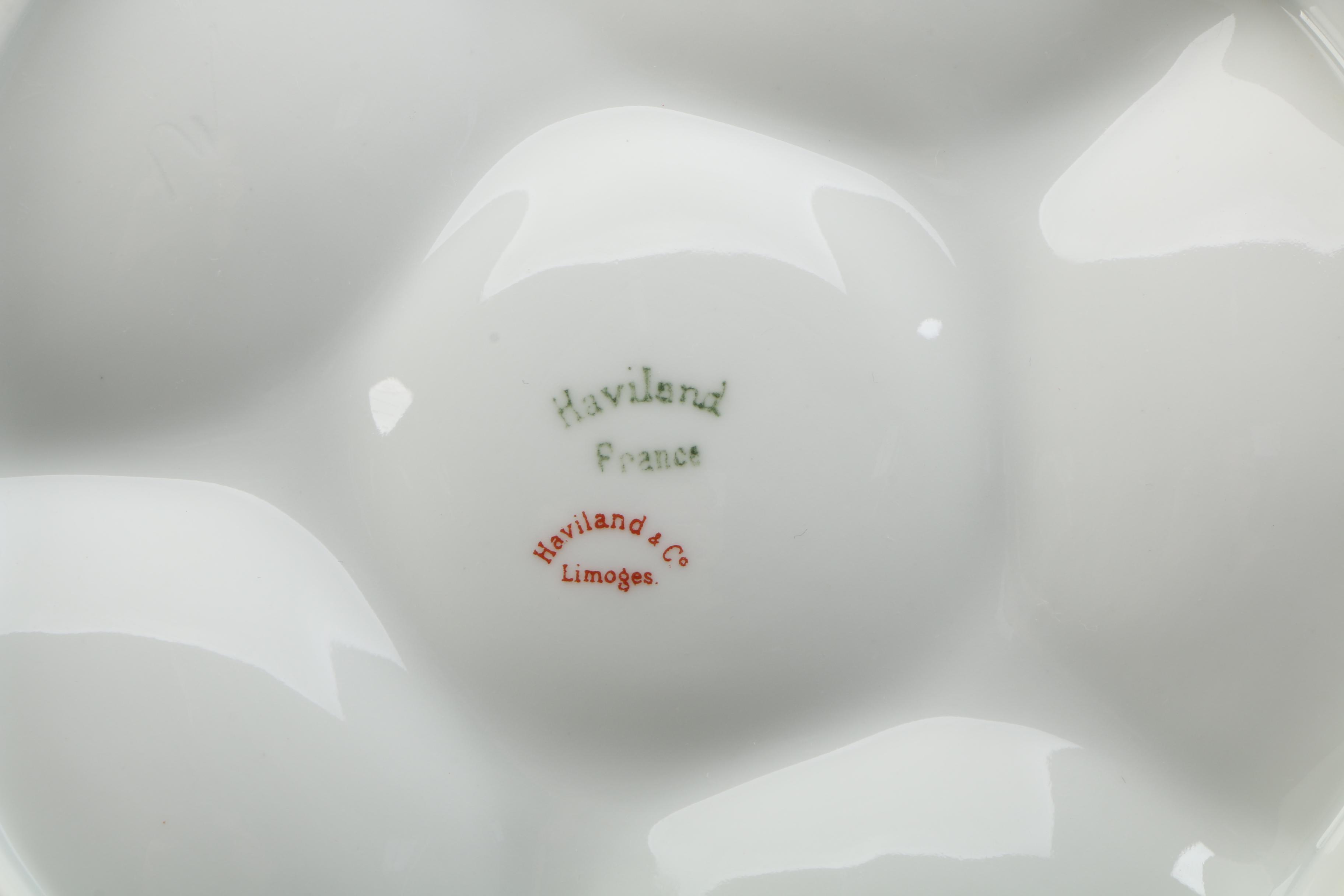 Haviland & Co. Limoges Porcelain Oyster Plates