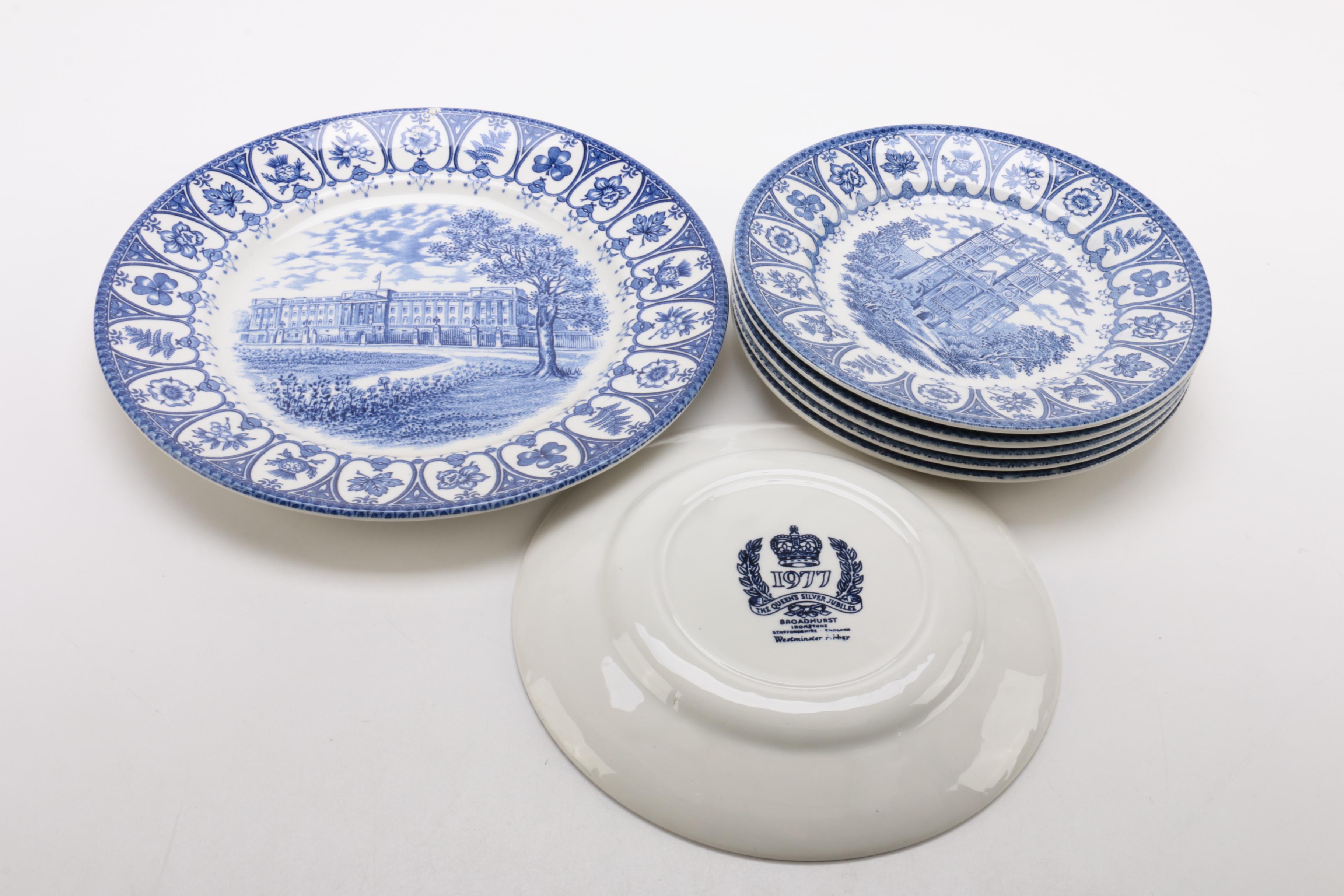 1977 Broadhurst "The Queen's Silver Jubilee" Ironstone Tableware