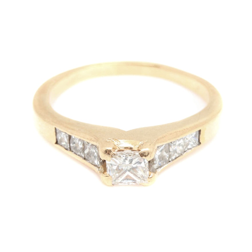 14K Yellow Gold Diamond Ring