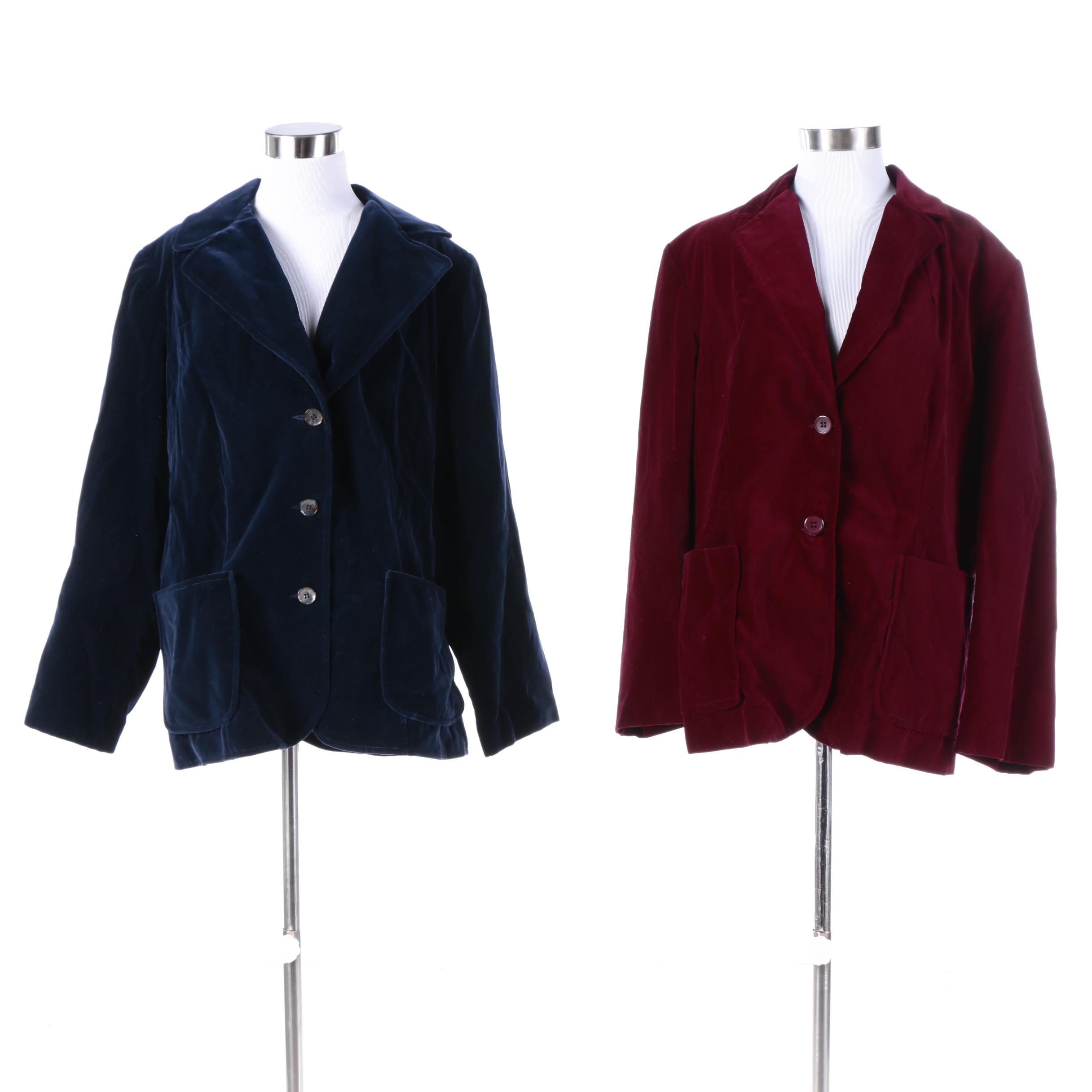 Women's Vintage Velvet Blazers Including Stephanie K by Koret of California