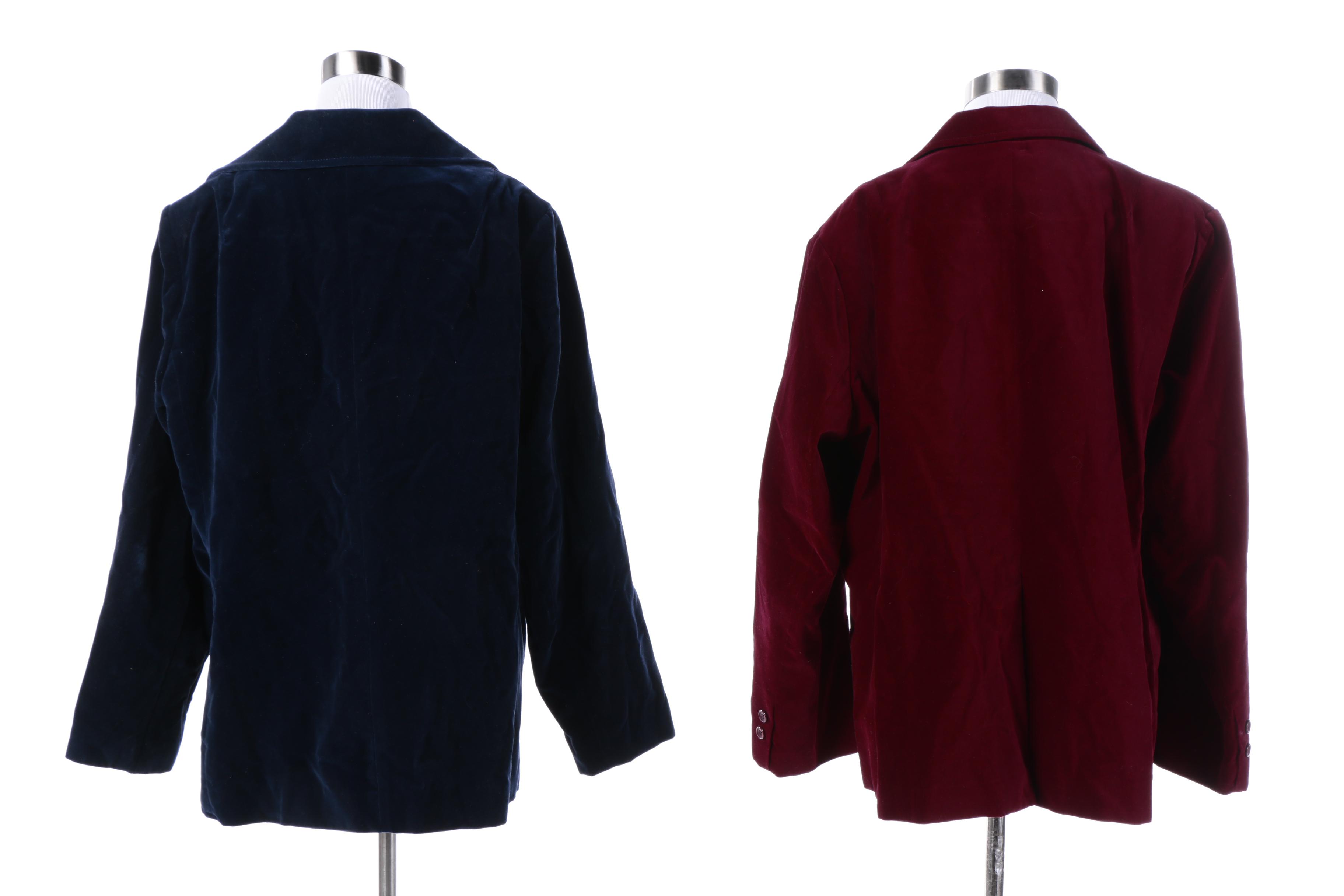 Women's Vintage Velvet Blazers Including Stephanie K by Koret of California