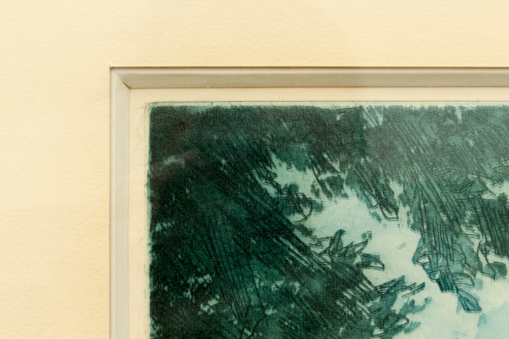 Lucien Veder "Le Garf" Hand-Colored Engraving "Barbizon- Atelier J.F. Millet"