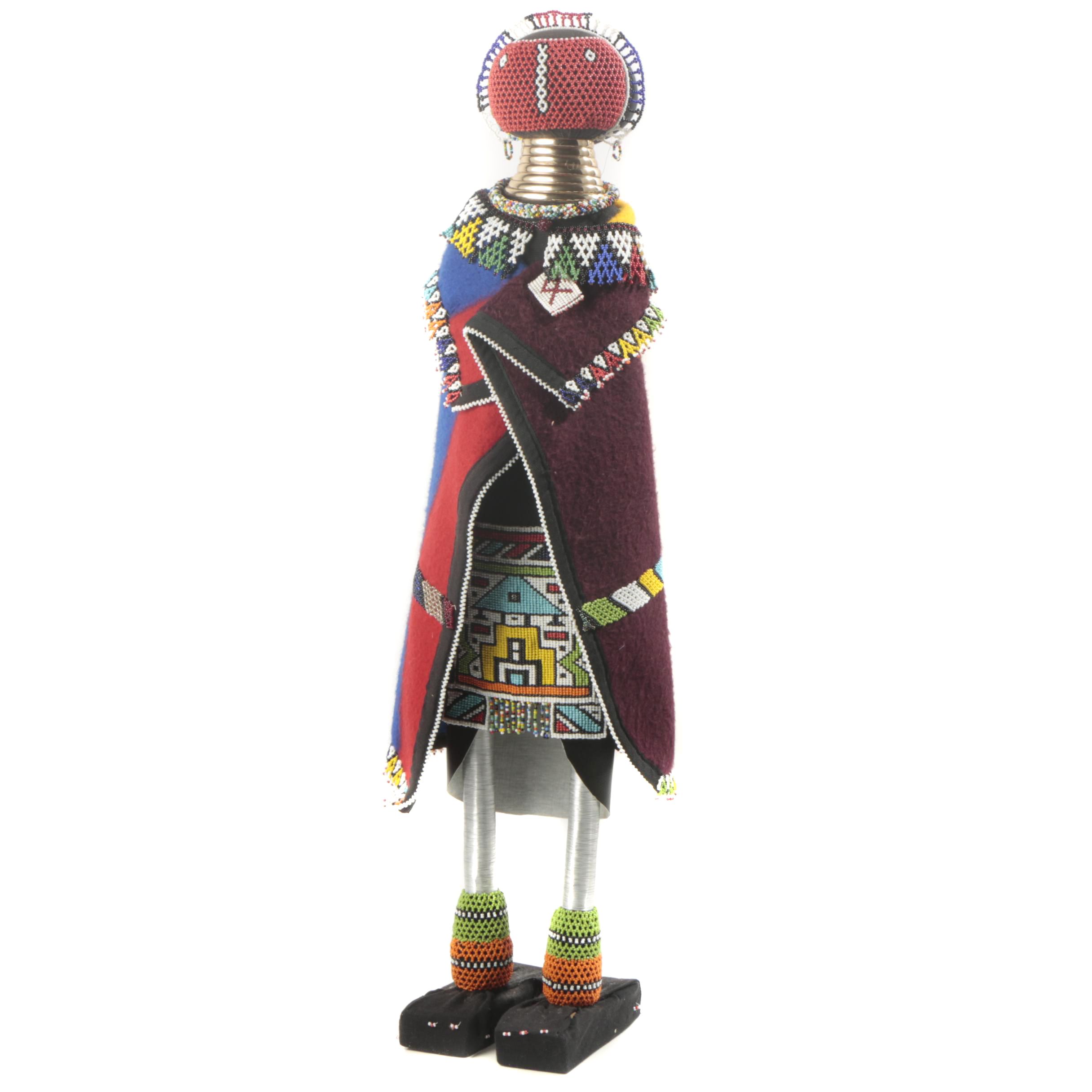Ndebele Style Beaded Figure From South Africa