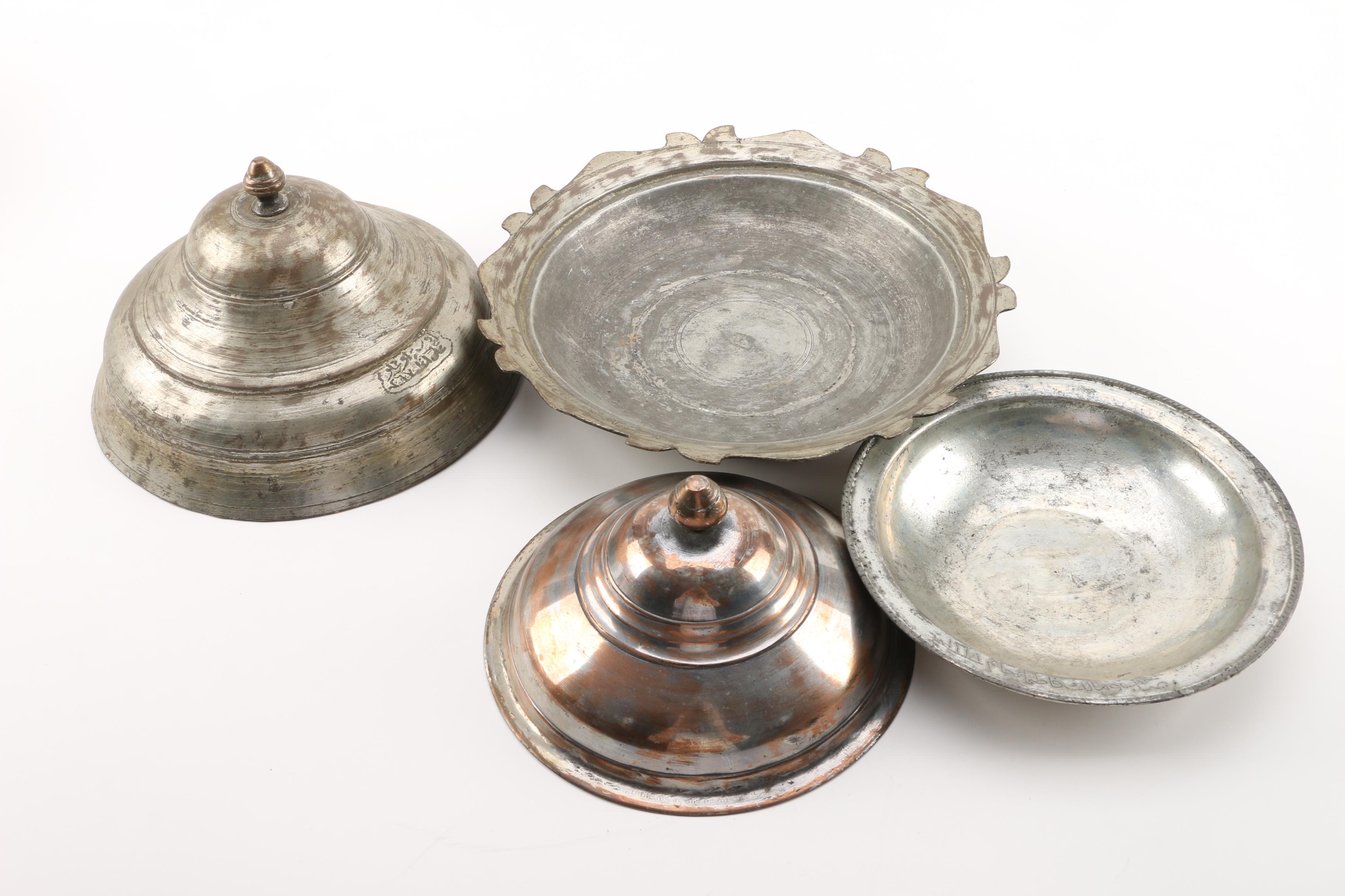 Vintage Metal Roasting Pans and Covered Dishes