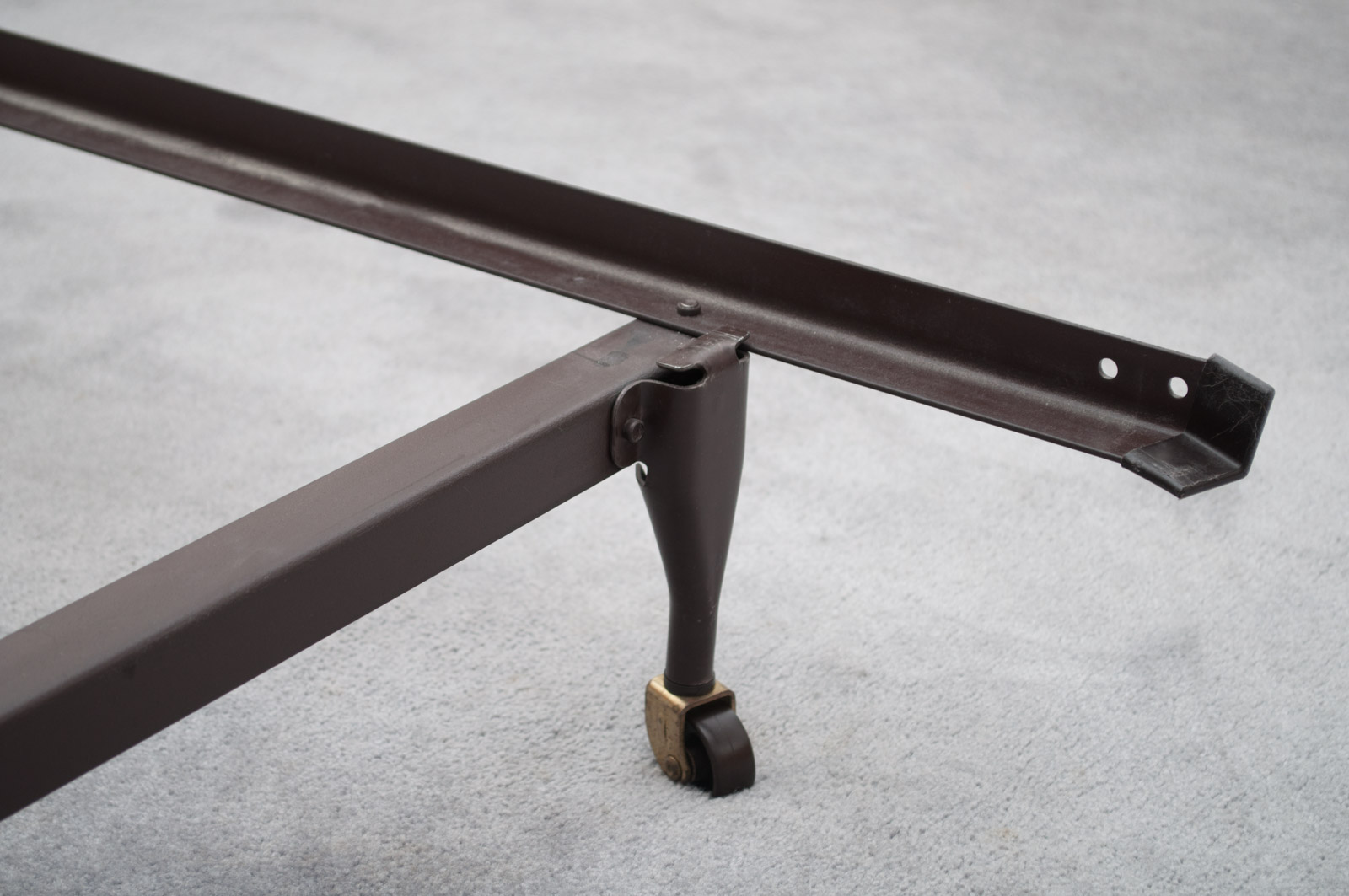 Full Sized Headboard with Brass Toned Accents