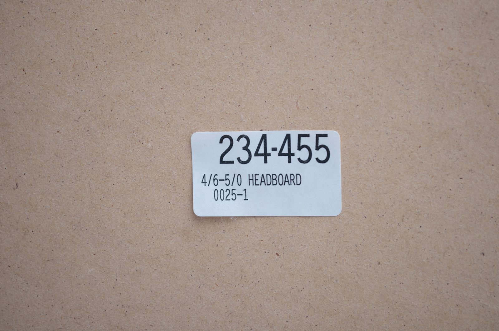 Full Sized Headboard with Brass Toned Accents