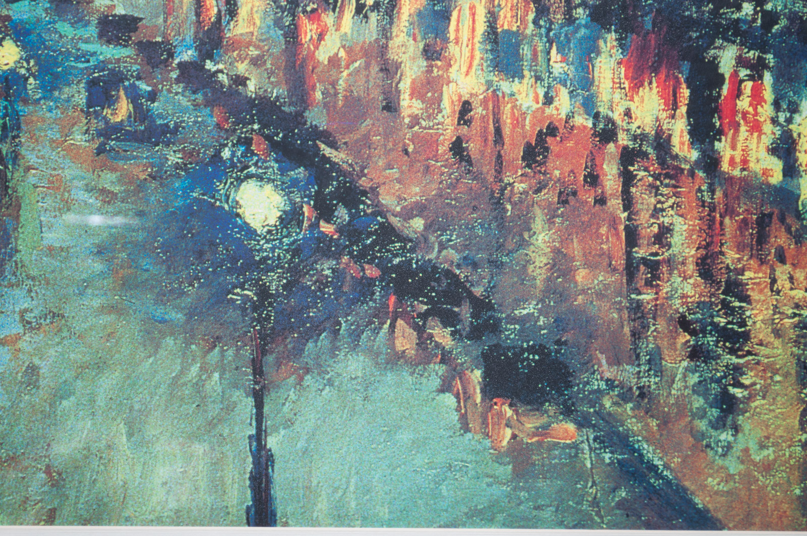 Offset Lithograph of "The Boulevard Montmartre at Night" After Camille Pissarro