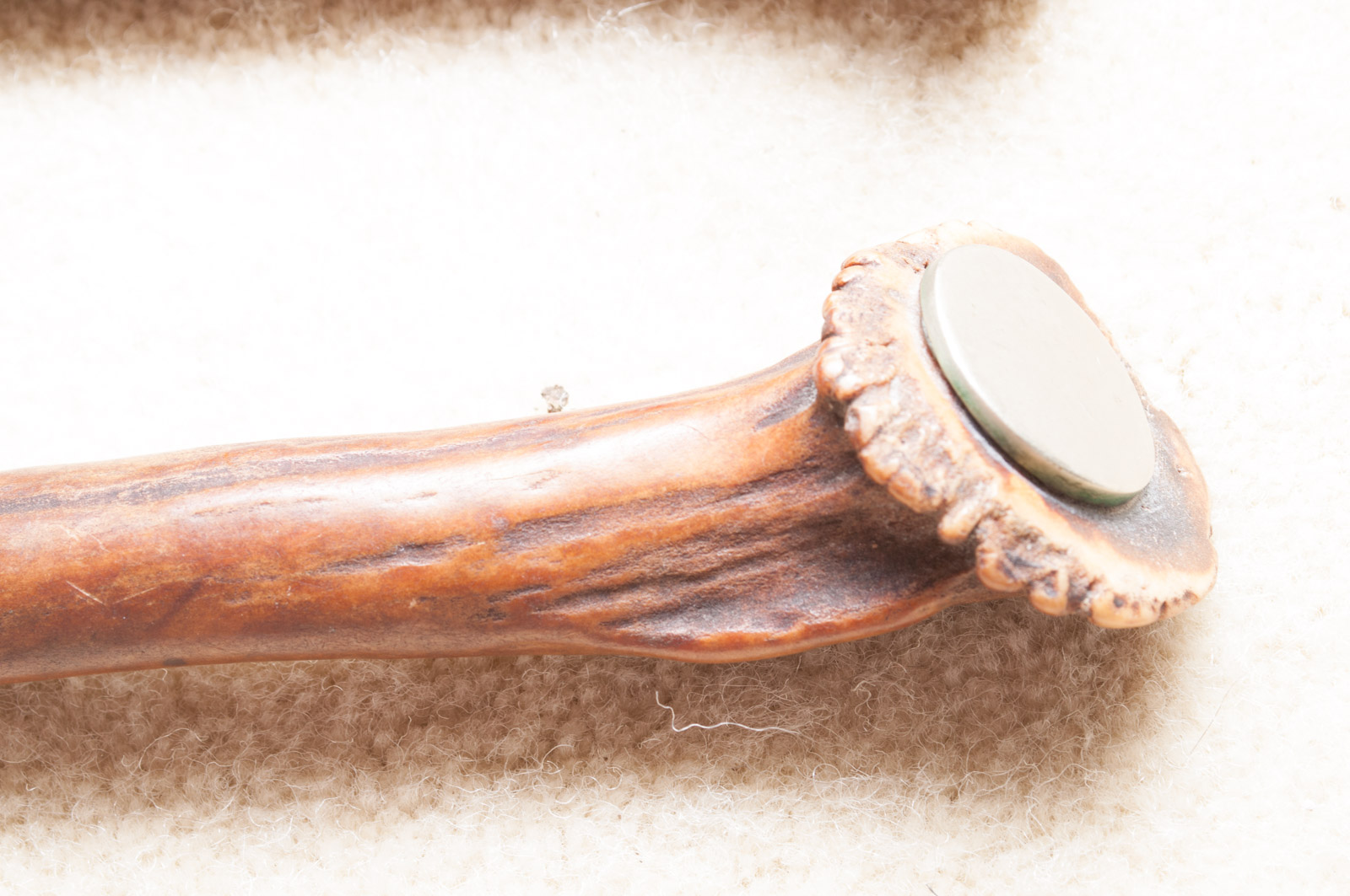 Vintage J. A. Henckels Twin Works Carving Set with Antler Handles