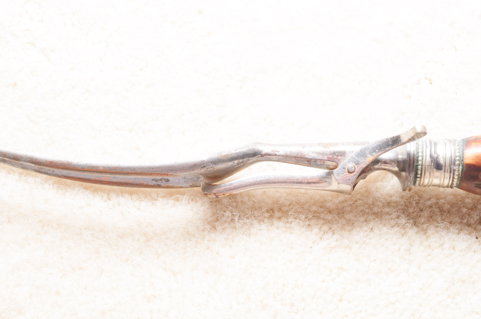 Vintage J. A. Henckels Twin Works Carving Set with Antler Handles