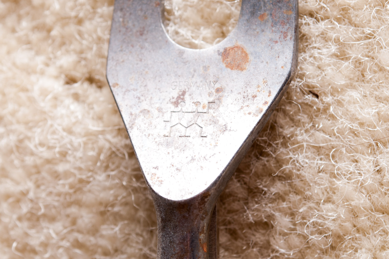 Vintage J. A. Henckels Twin Works Carving Set with Antler Handles