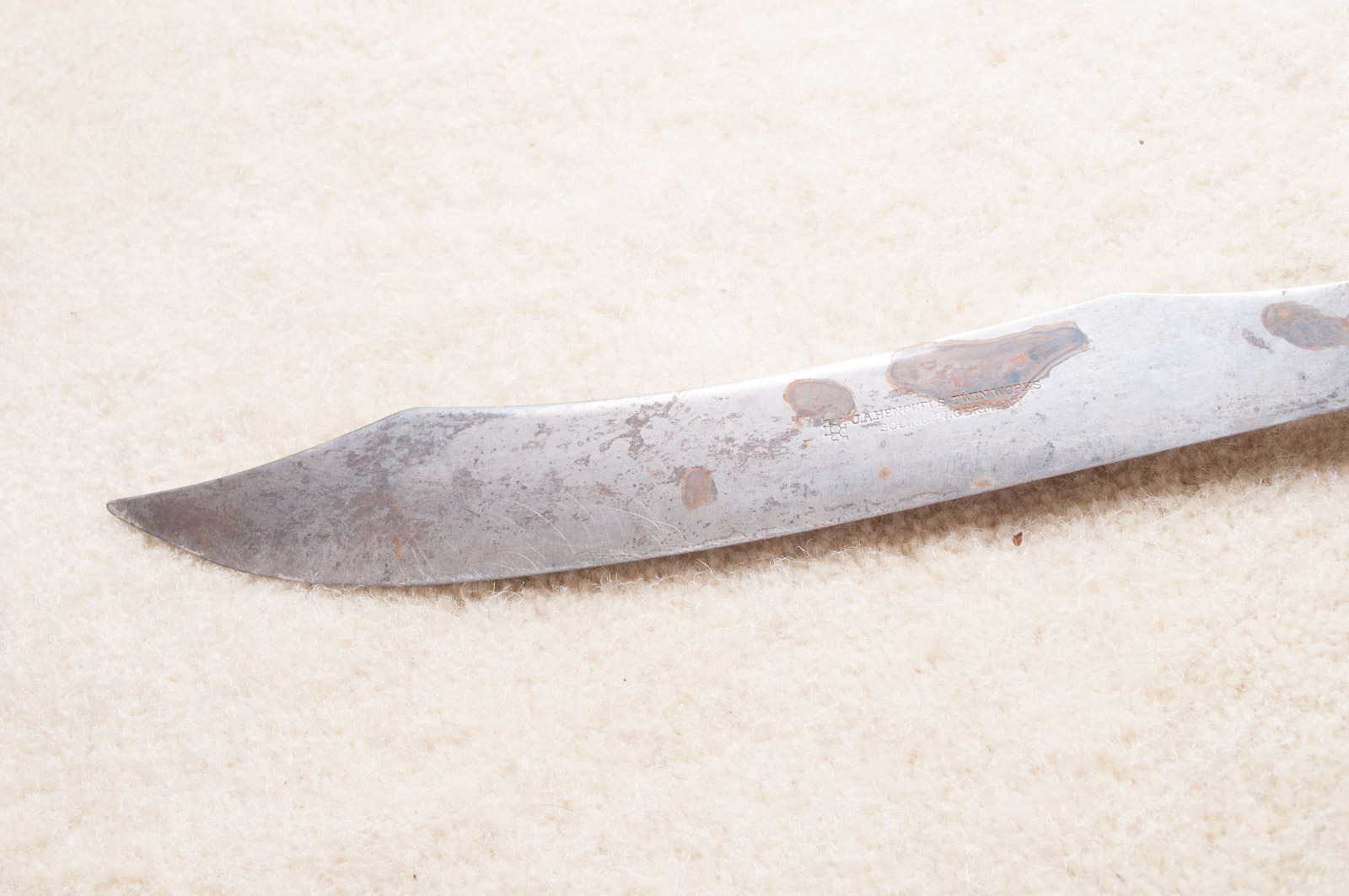 Vintage J. A. Henckels Twin Works Carving Set with Antler Handles