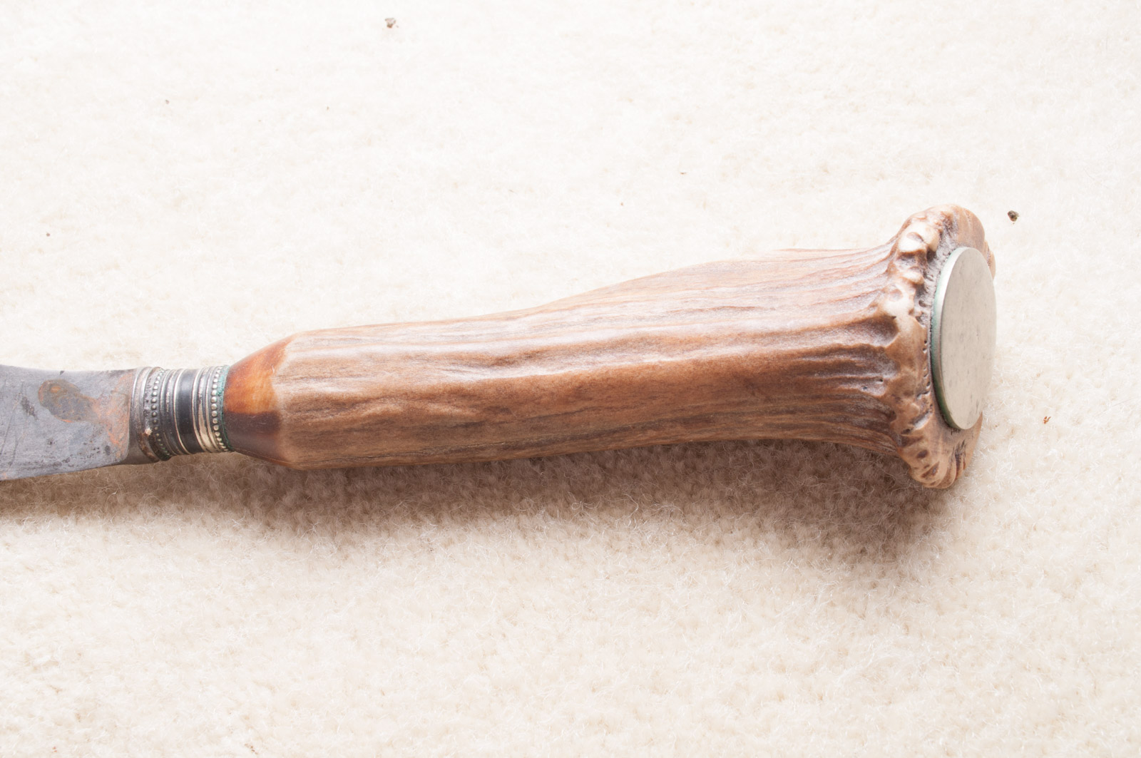 Vintage J. A. Henckels Twin Works Carving Set with Antler Handles