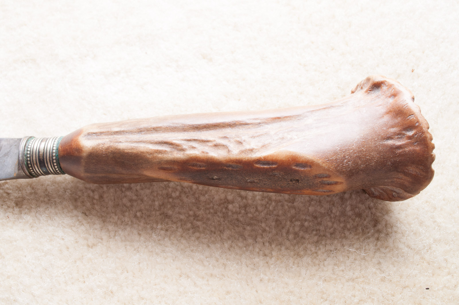 Vintage J. A. Henckels Twin Works Carving Set with Antler Handles