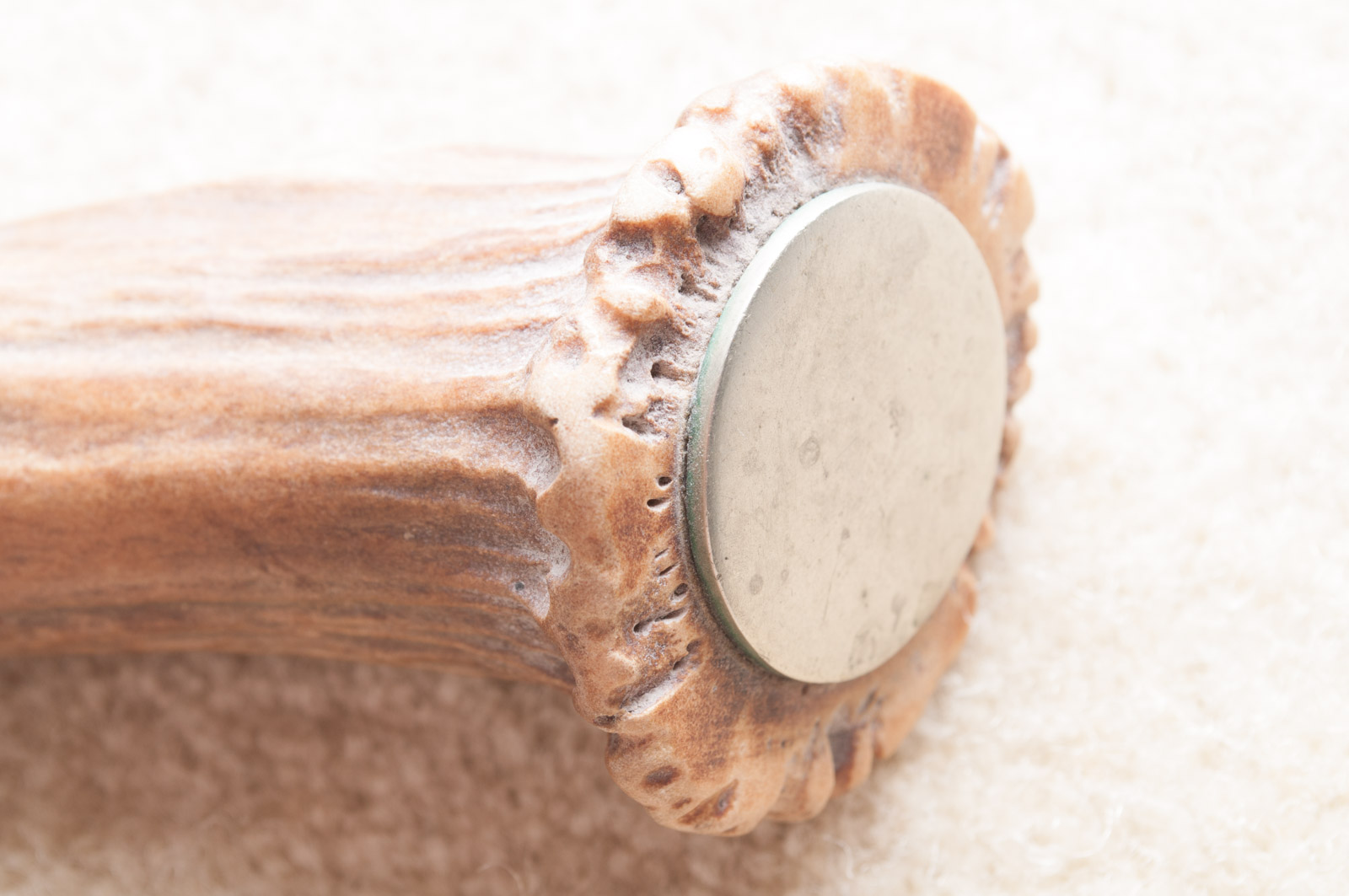 Vintage J. A. Henckels Twin Works Carving Set with Antler Handles