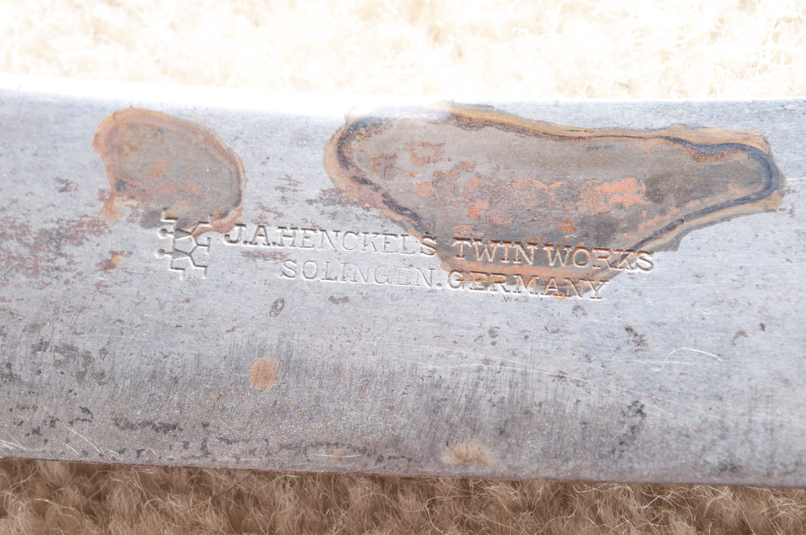 Vintage J. A. Henckels Twin Works Carving Set with Antler Handles