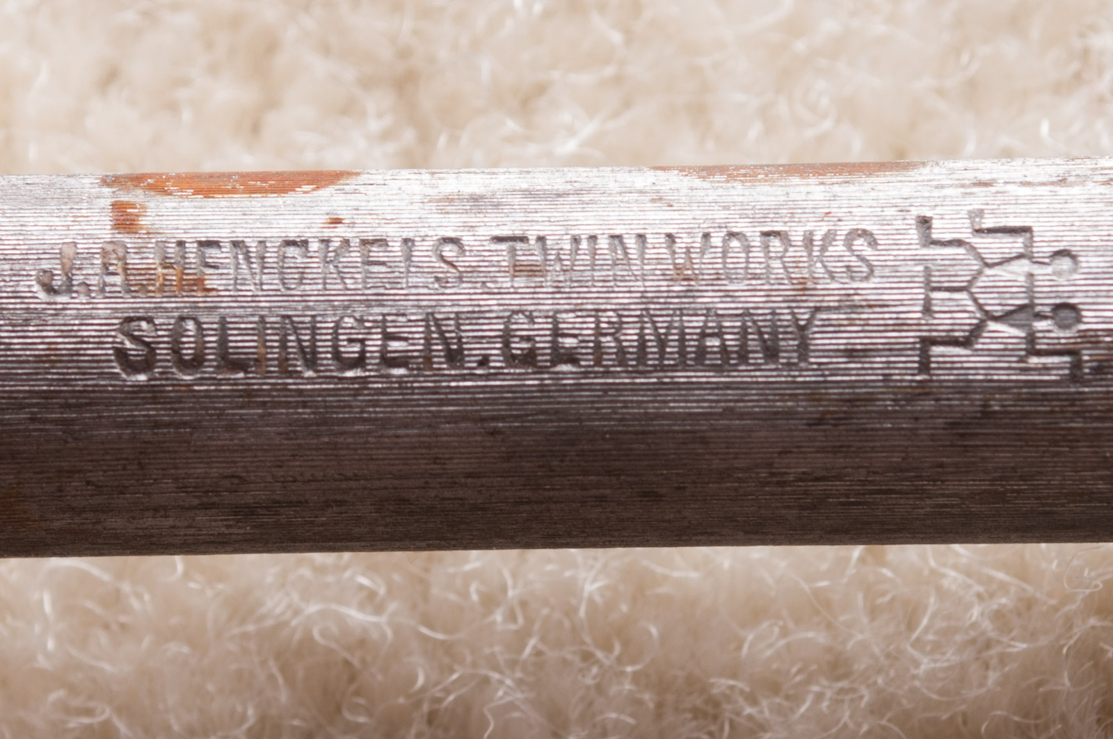 Vintage J. A. Henckels Twin Works Carving Set with Antler Handles