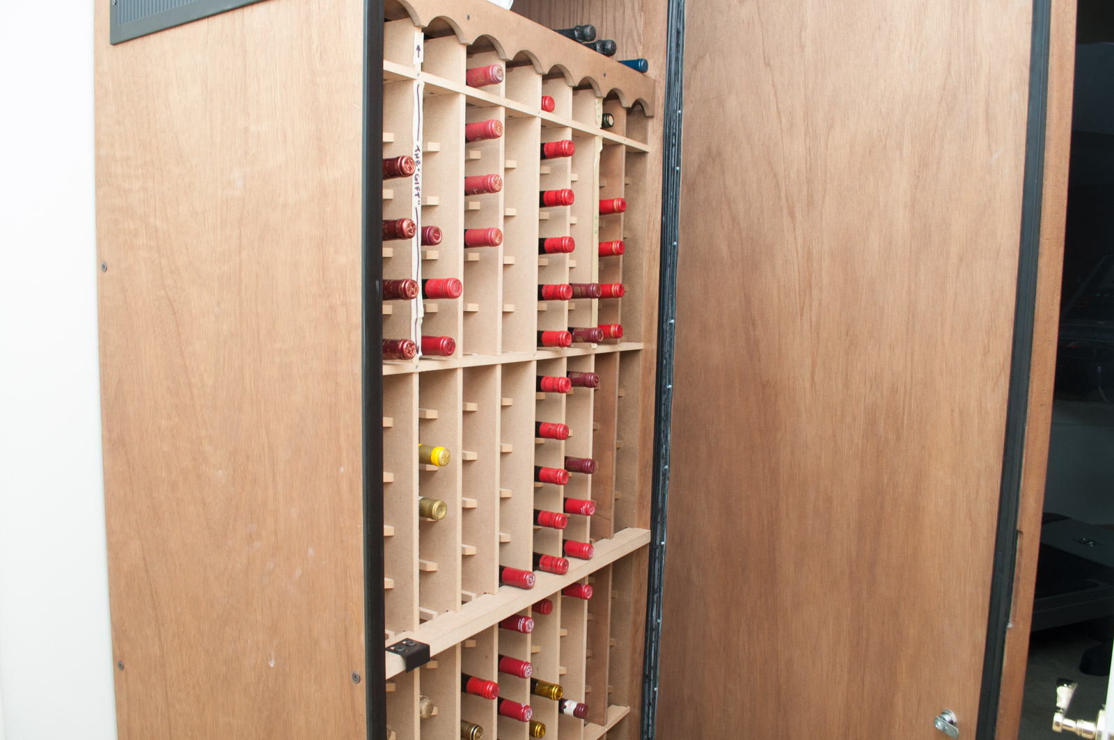 Wine-Mate Cooling System 2500CD with Tall Wood Wine Cooler Storage Unit