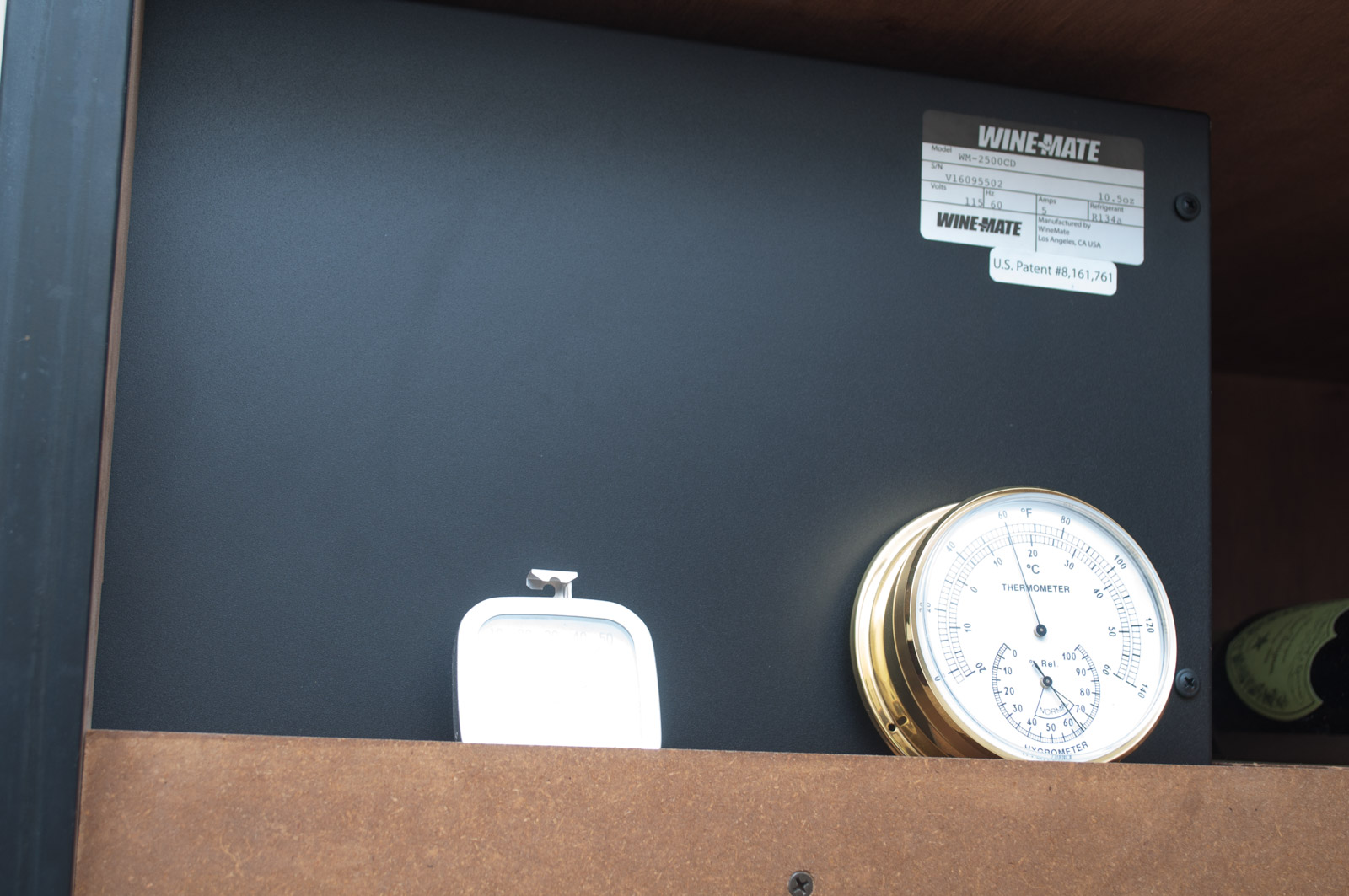 Wine-Mate Cooling System 2500CD with Tall Wood Wine Cooler Storage Unit