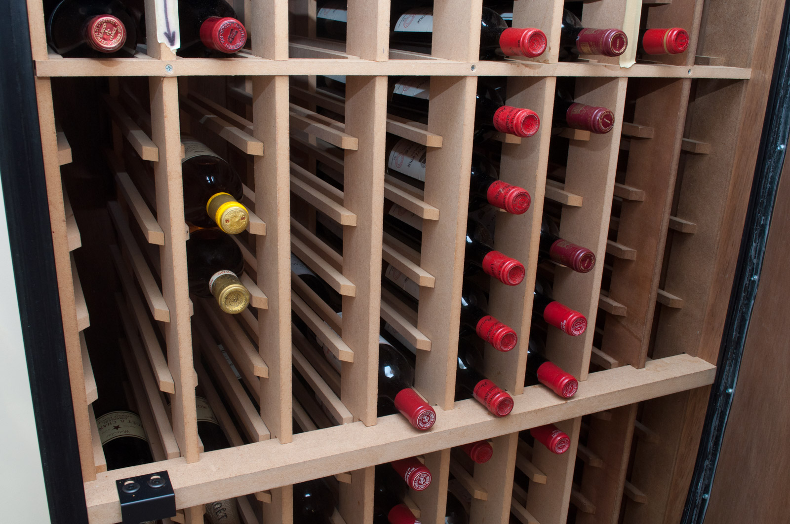 Wine-Mate Cooling System 2500CD with Tall Wood Wine Cooler Storage Unit