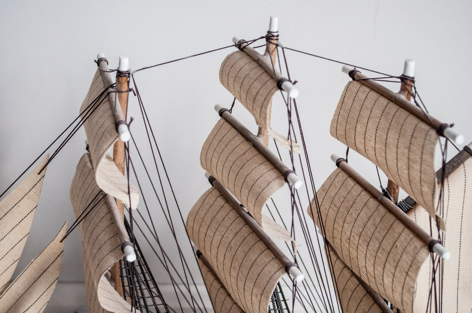 Wood Model of the Bergantin Siglo XVIII Ship