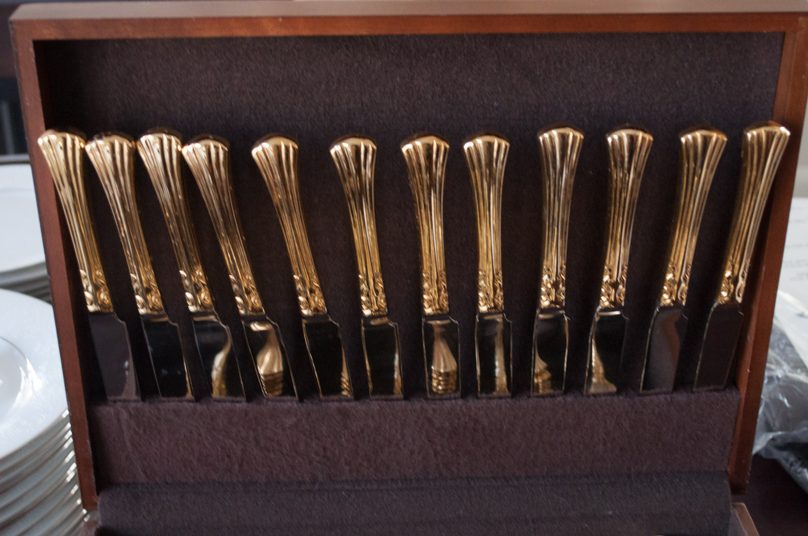 Towle Gold Plated "Classic Plume" Flatware