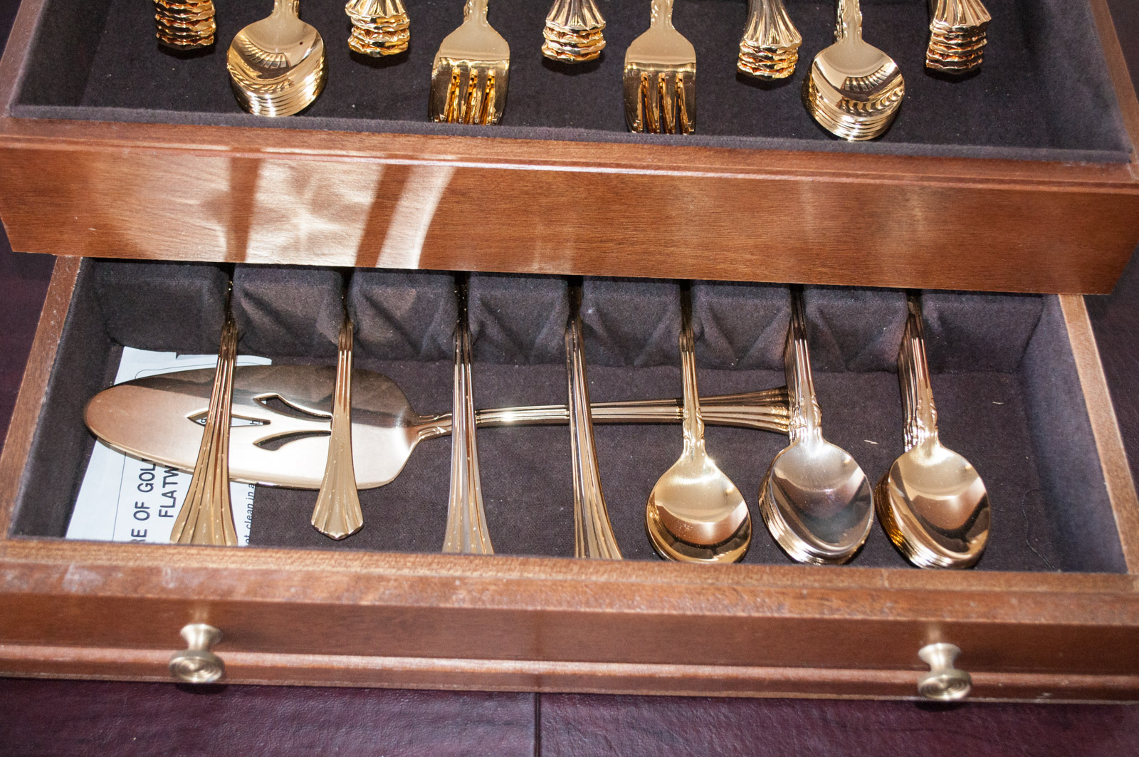 Towle Gold Plated "Classic Plume" Flatware