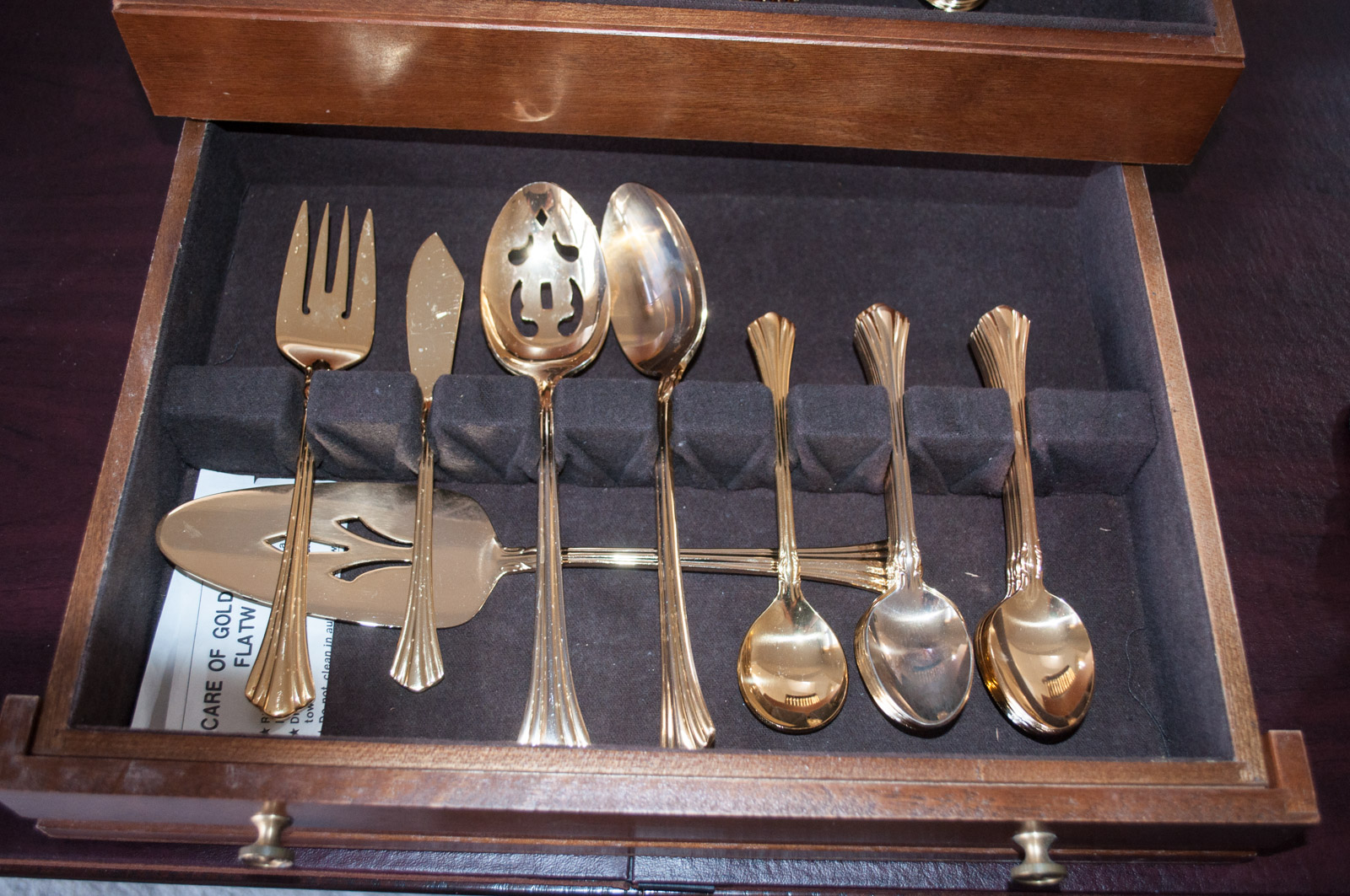 Towle Gold Plated "Classic Plume" Flatware