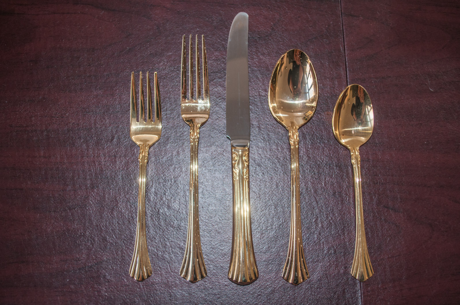 Towle Gold Plated "Classic Plume" Flatware