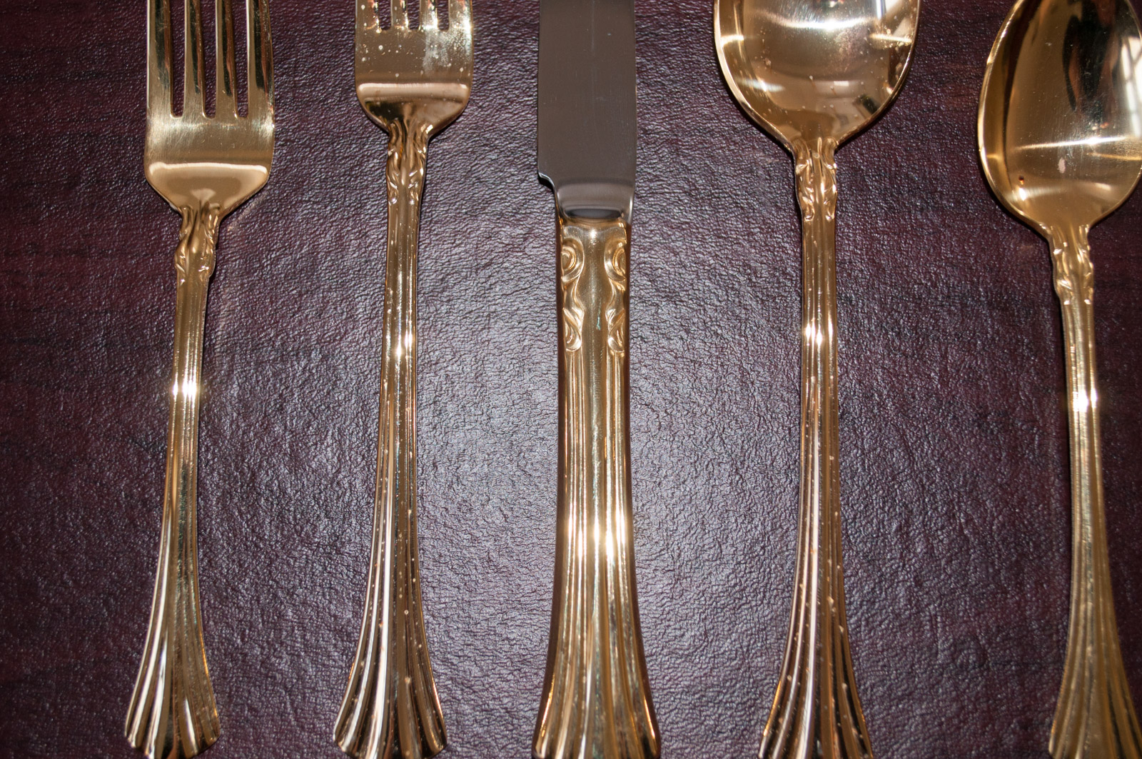 Towle Gold Plated "Classic Plume" Flatware