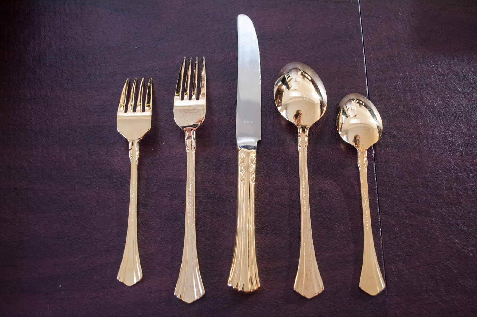 Towle Gold Plated "Classic Plume" Flatware