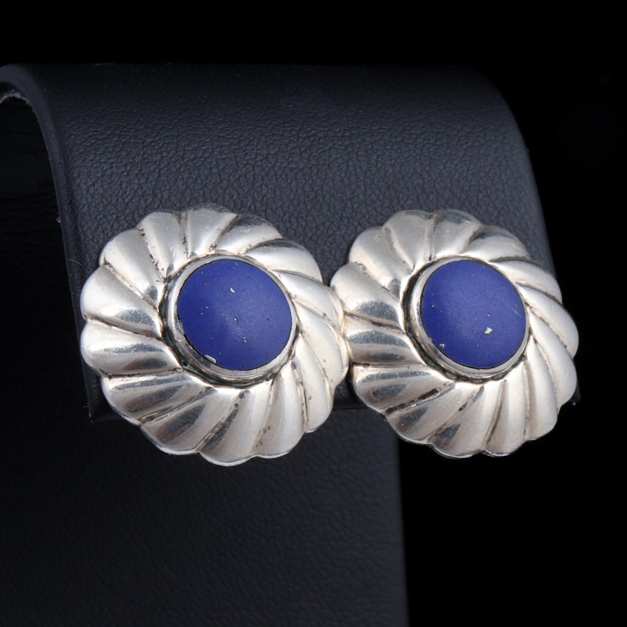 Sterling Silver and Lapis Lazuli Earrings