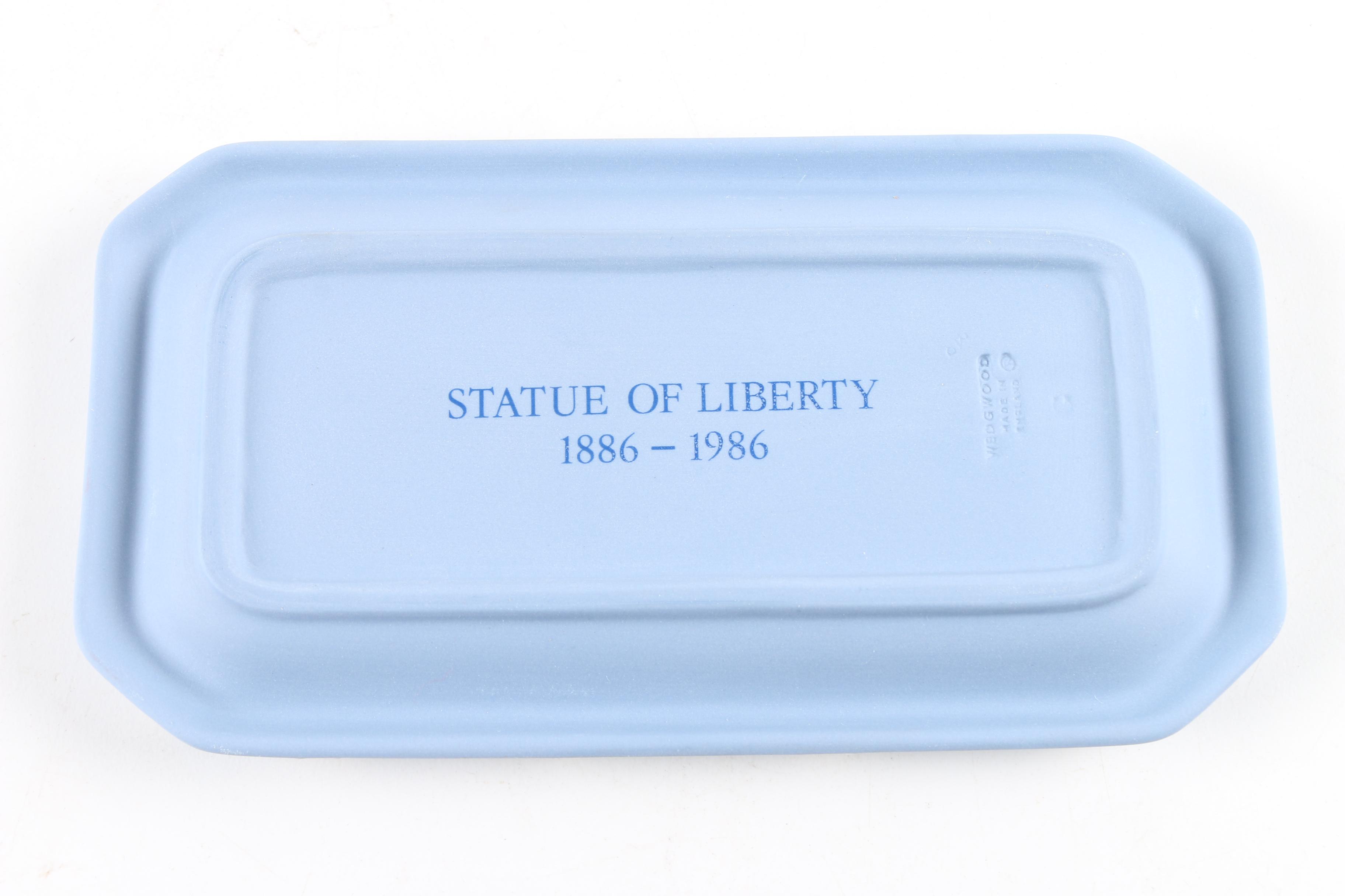 Wedgwood "Colonial Solider" and "Statue of Liberty" Jasperware Trays