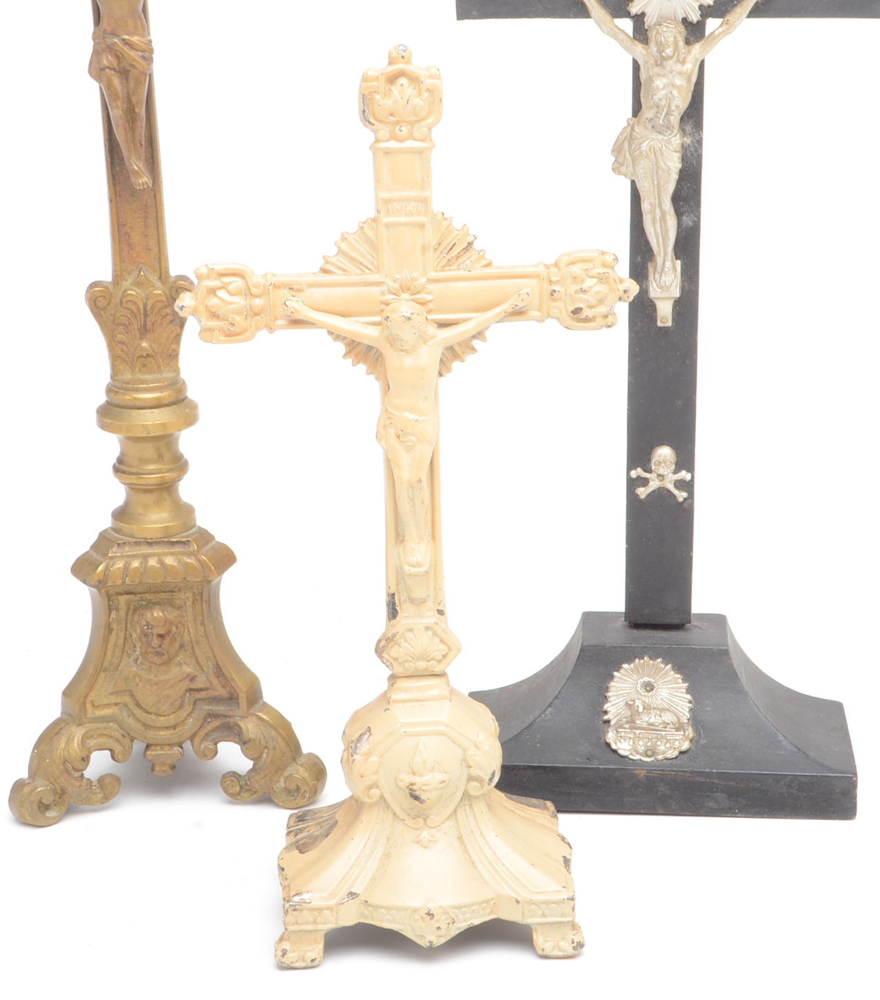Ten Vintage Christian Religious Crucifixes