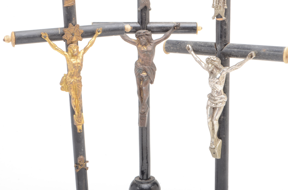 Ten Vintage Christian Religious Crucifixes
