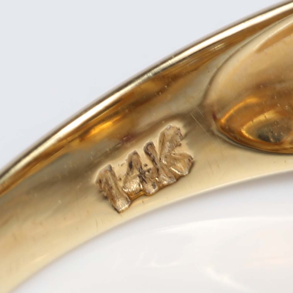 14K Yellow Gold Citrine, Topaz and Ruby Ring