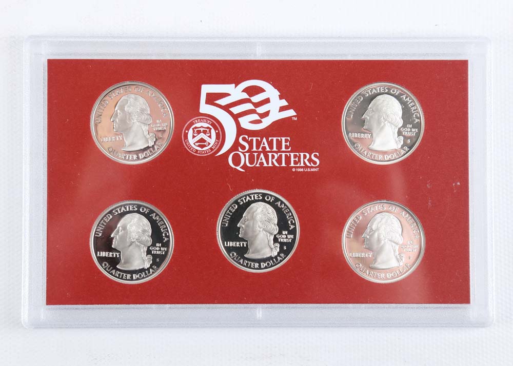 Four United States Mint 50 State Quarters Silver Proof Sets